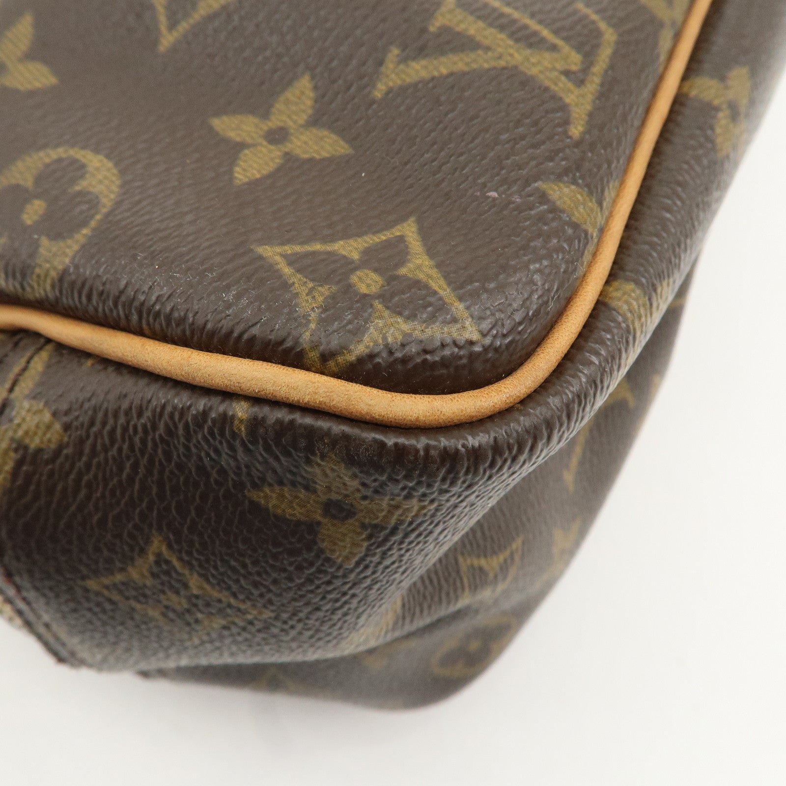 Louis Vuitton Monogram Deauville Hand Bag Brown M47270 Used