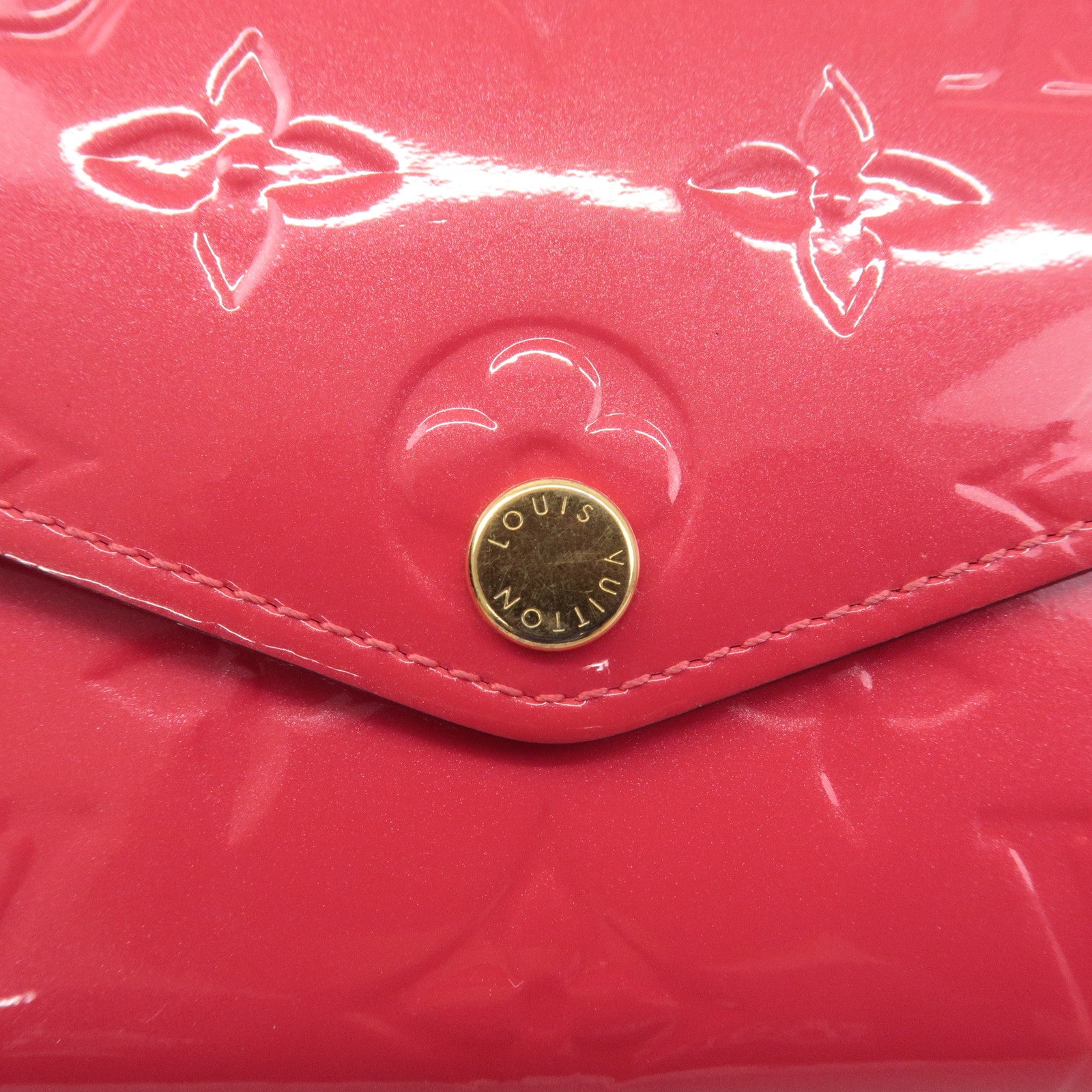 Louis Vuitton Monogram Vernis Portefeuille Sarah Hot Pink M90313