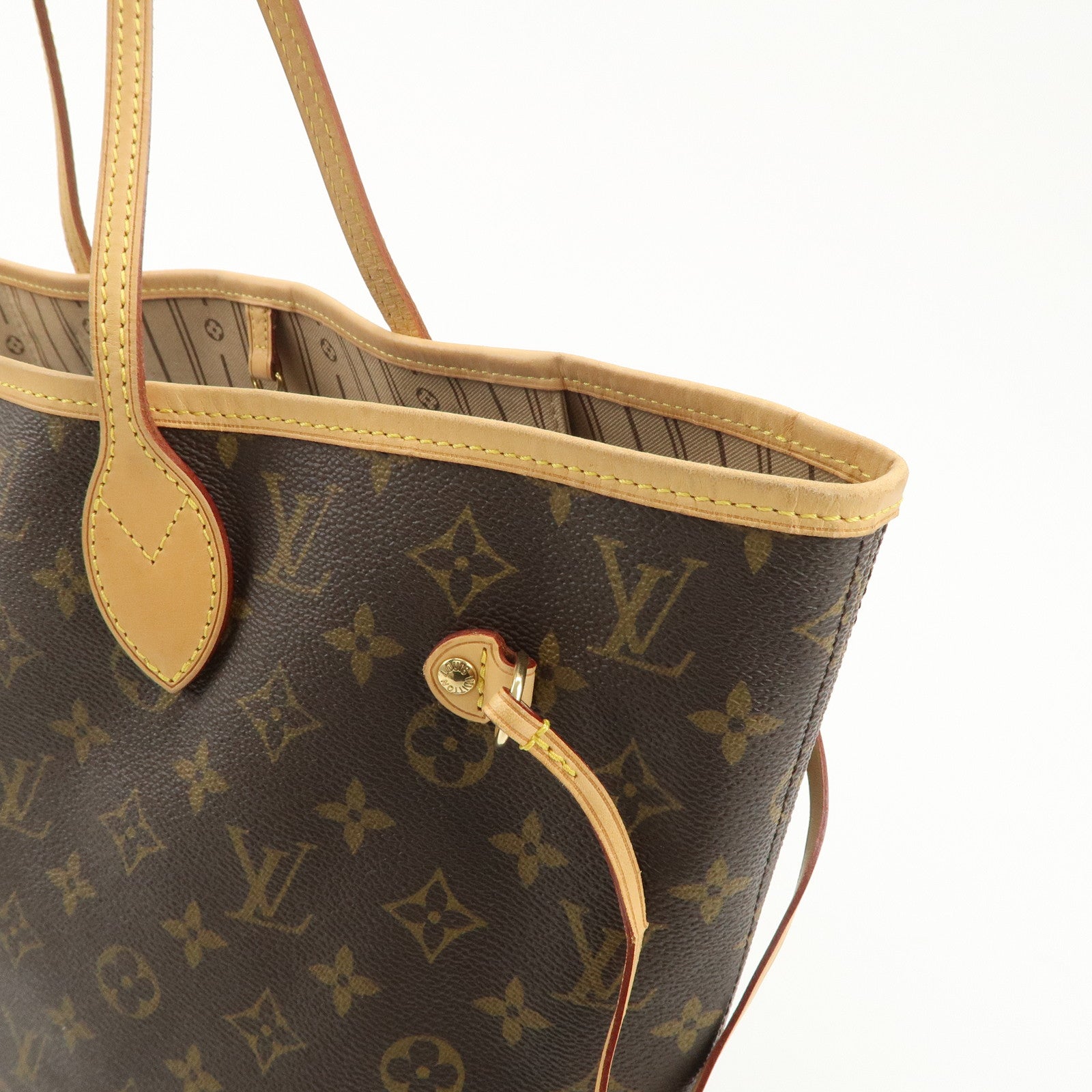 Louis Vuitton Monogram Neverfull MM Tote Bag Brown M40156