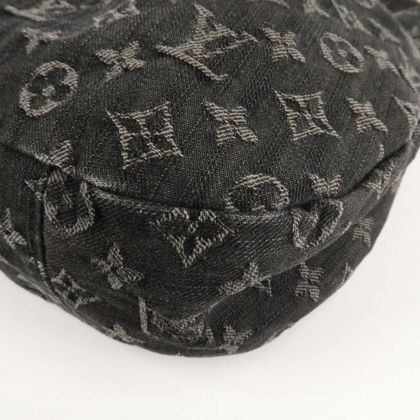 Louis Vuitton Monogram Denim Daily PM Shoulder Bag Noir M40494 Used