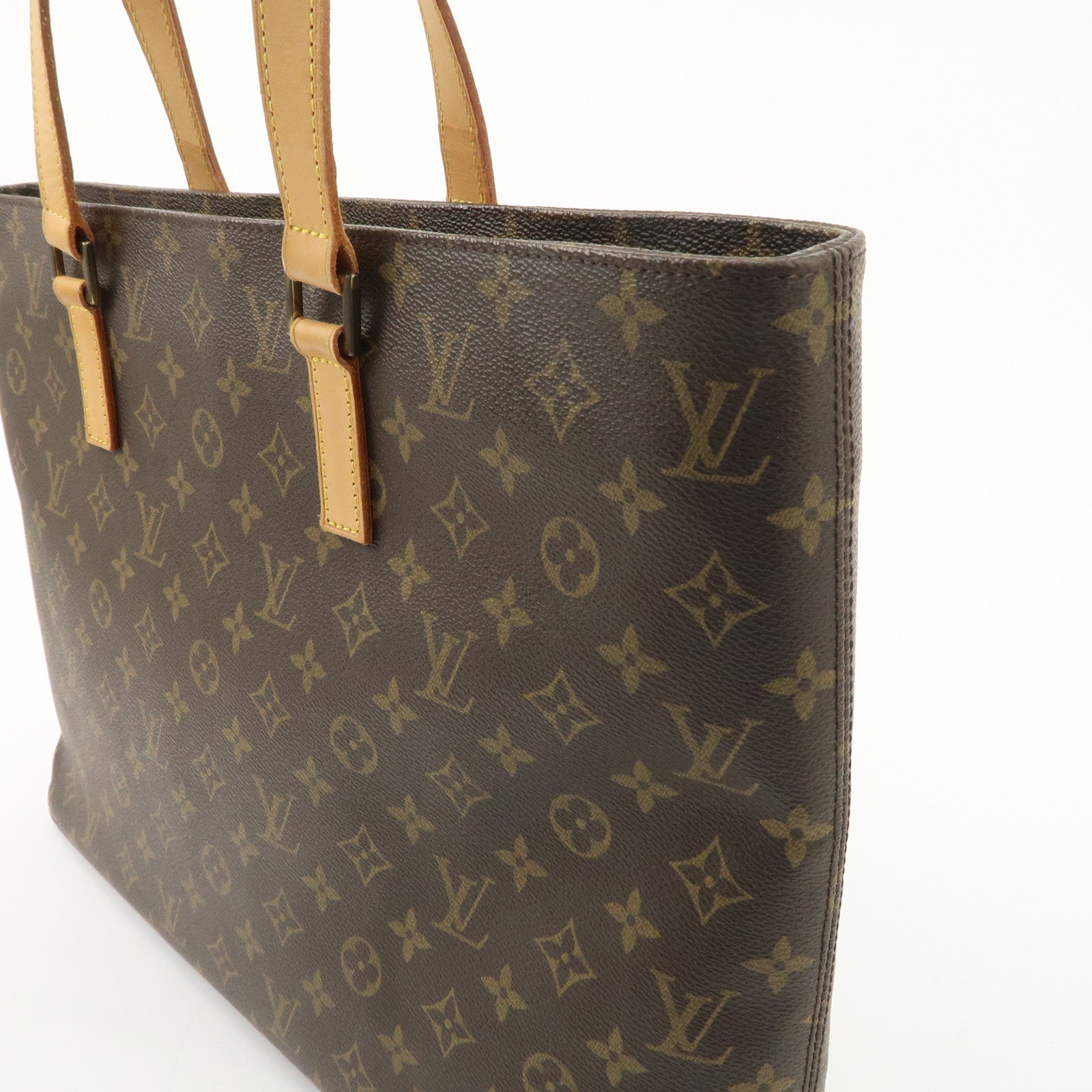 Louis Vuitton Monogram Luco Tote Bag Hand Bag Brown M51155 Used