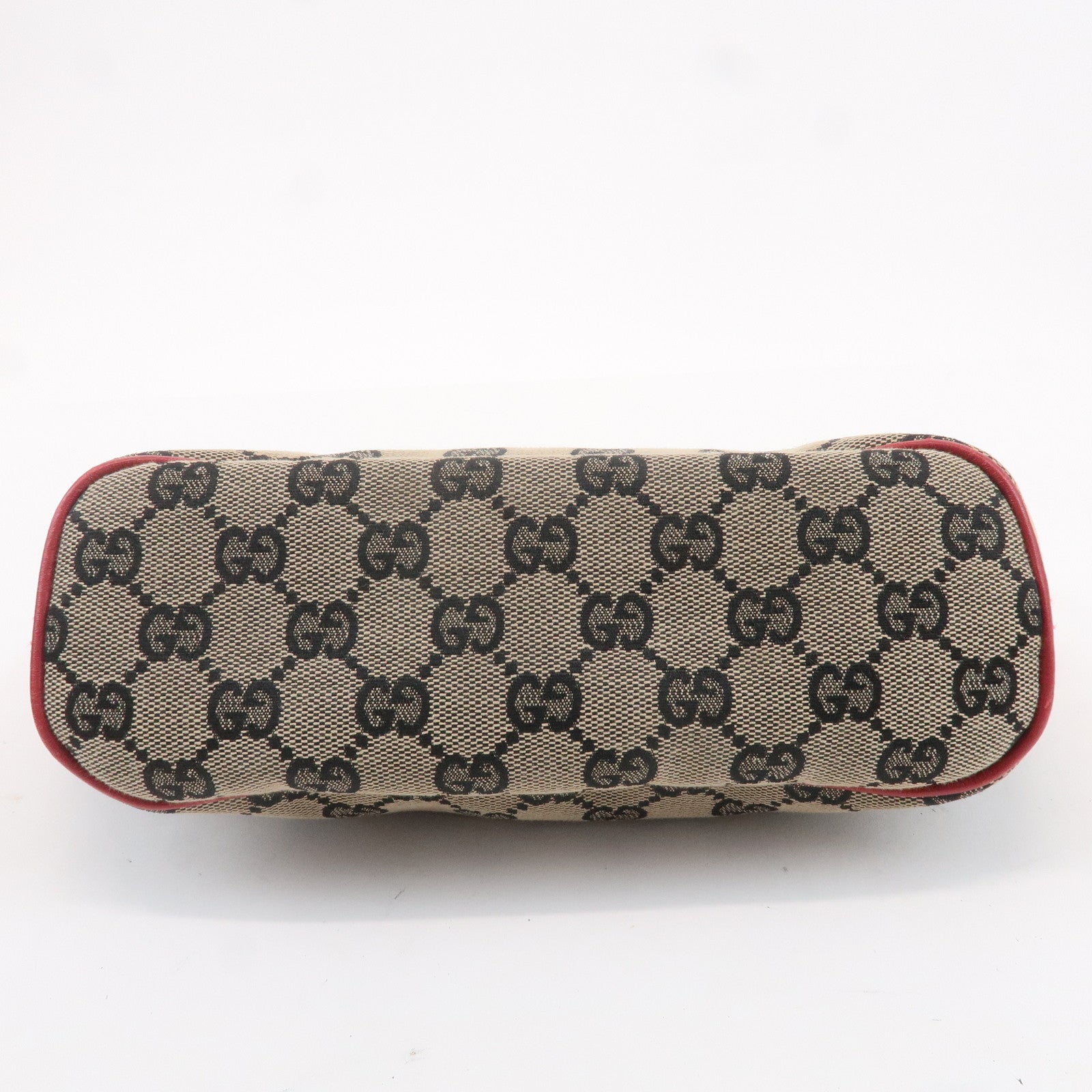 GUCCI Boat Bag GG Canvas Leather Accessory Pouch 391103 141809