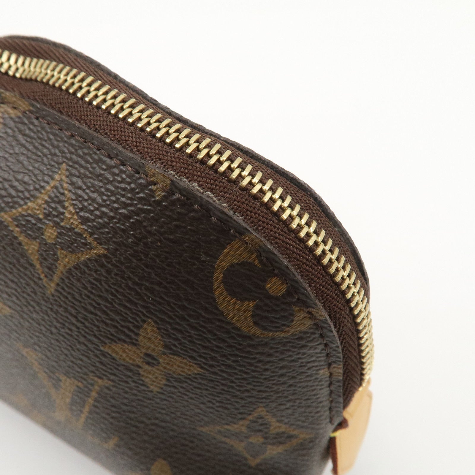 Louis Vuitton Monogram Pochette Cosmetic Pouch Brown M47515 Used