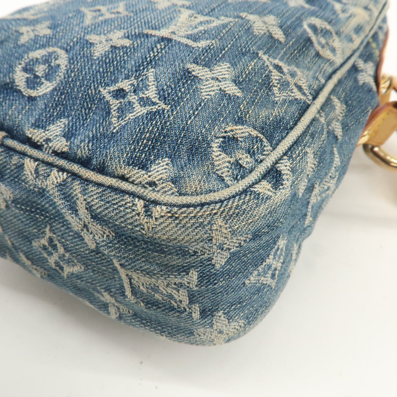 Louis Vuitton Monogram Denim Camera Bag Shoulder Bag Blue M95348