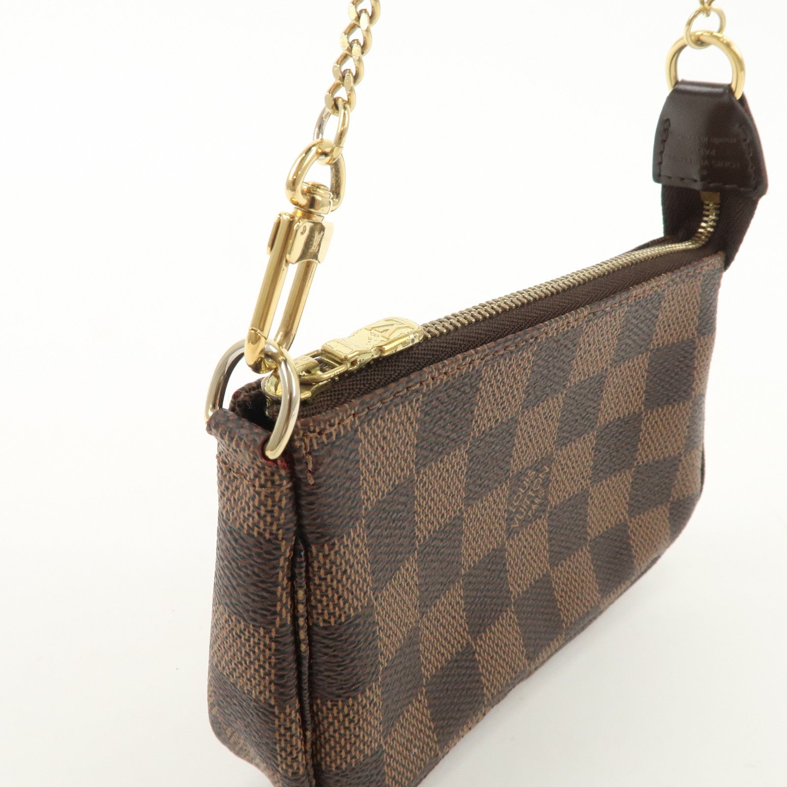 Louis Vuitton Damier Mini Pochette Accessoires Hand Bag N58809 Used