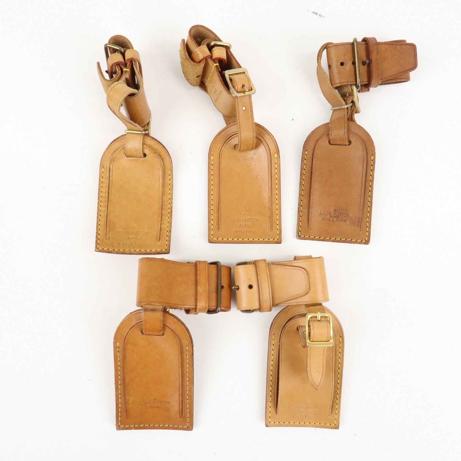 Louis Vuitton Set of 10 Leather Name Tag 
Poignet Natural