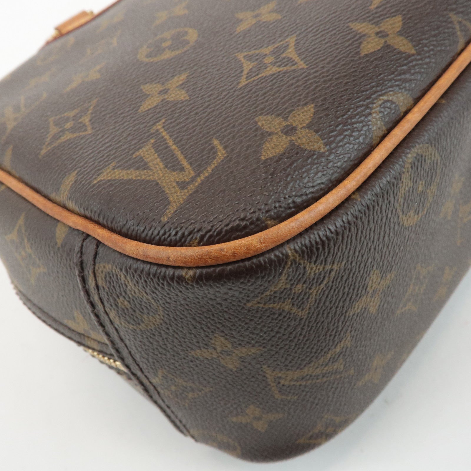 Louis Vuitton Monogram Trueville Hand Bag Brown M42228 Used