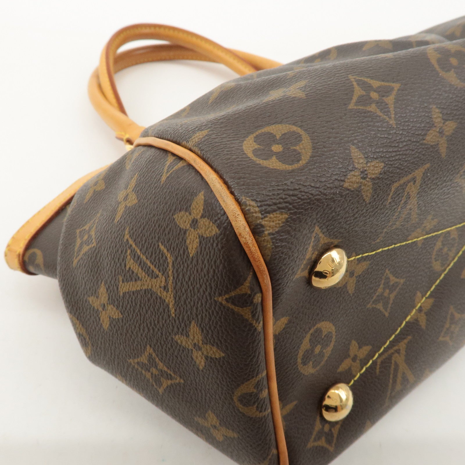 Louis Vuitton Monogram Tivoli PM Hand Bag Brown M40143