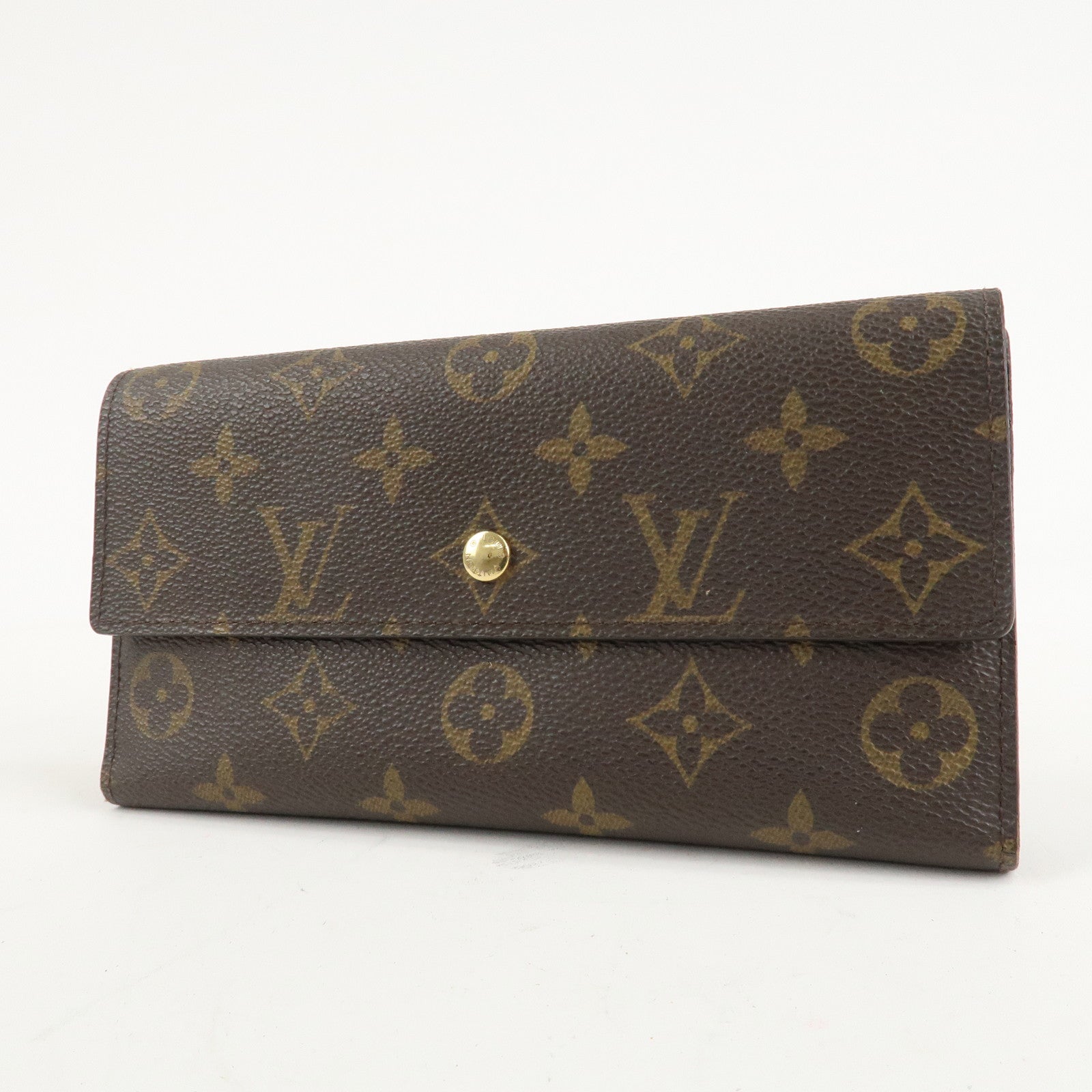 Louis Vuitton Monogram Set of 2 Long Wallet M61823 M61217 Used