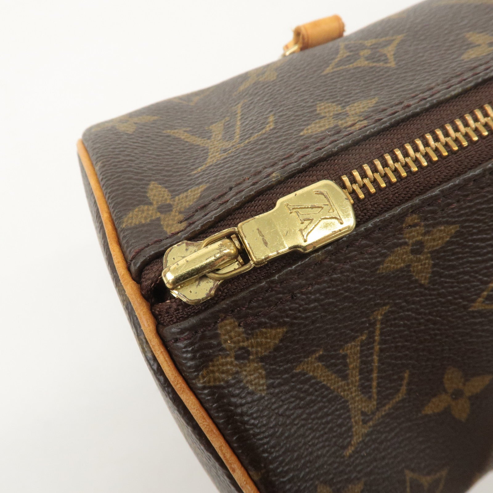 Louis Vuitton Monogram Papillon 30 Hand Bag 
Pouch Brown M51385