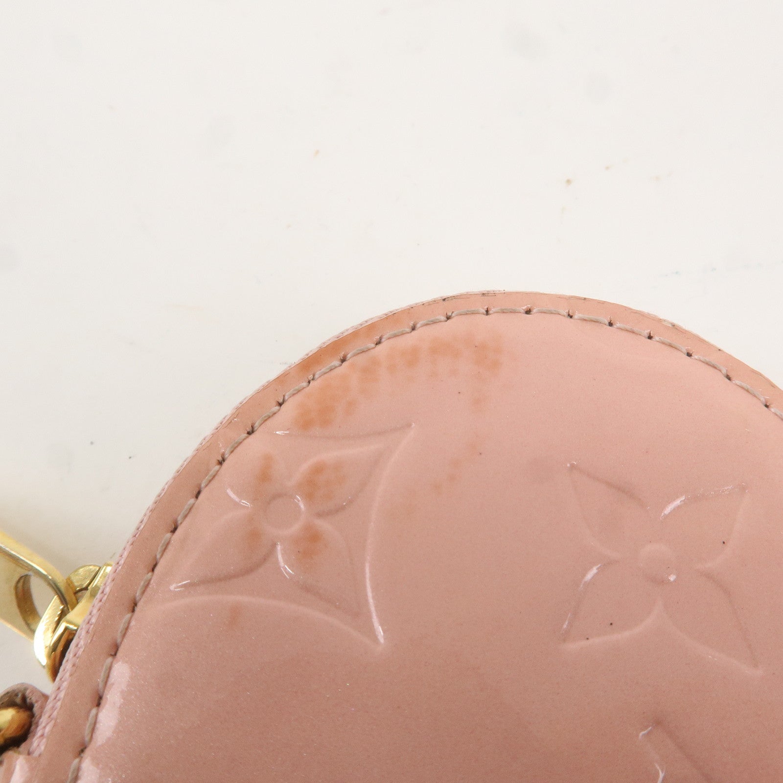 Louis Vuitton Vernis Porte Monnaie Coeur CoinCase RosePearl M91431