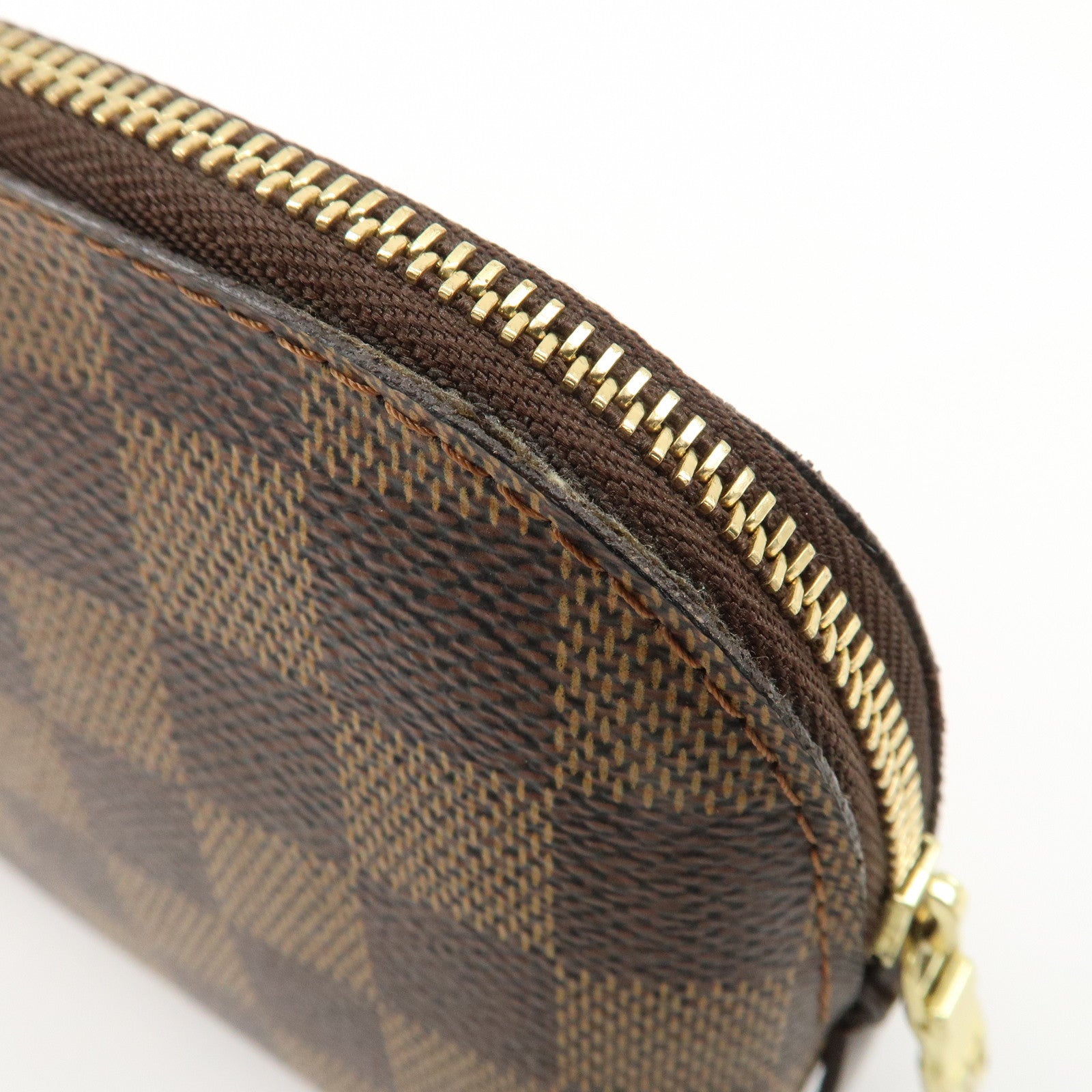 Louis Vuitton Damier Pochette Cosmetic Pouch Brown N47516 Used