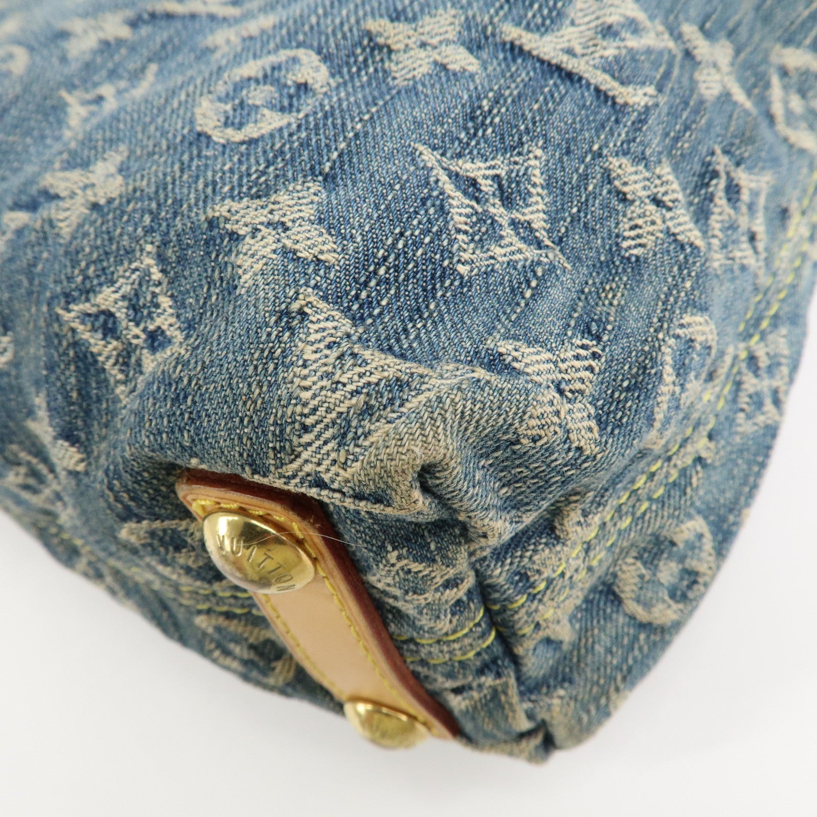 Louis Vuitton Monogram Denim Baggy PM 2Way Shoulder Bag M95049 Used