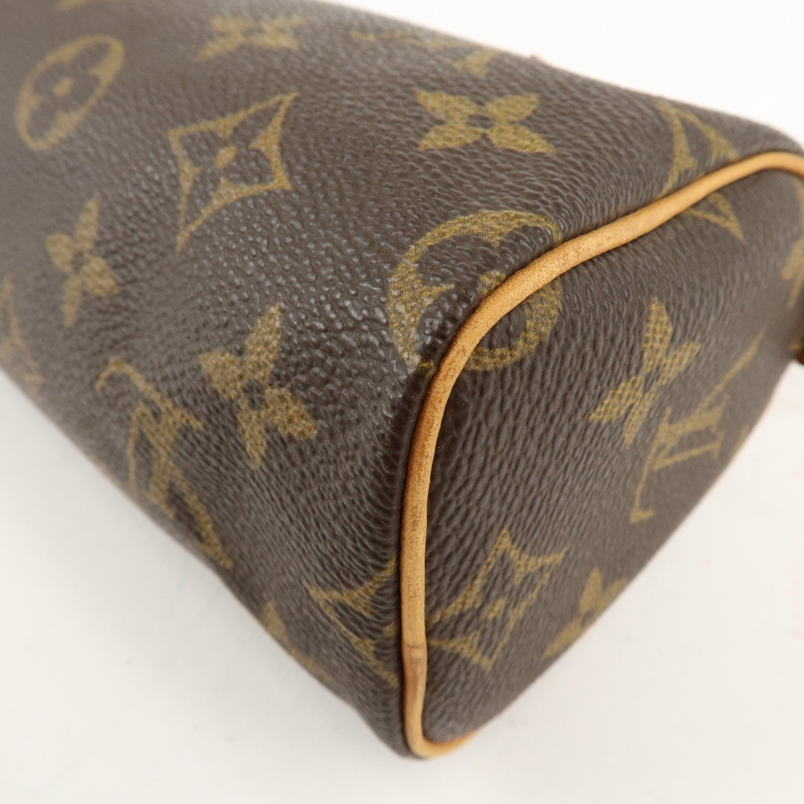 Louis Vuitton Monogram Mini Speedy Hand Bag Brown M41534 Used