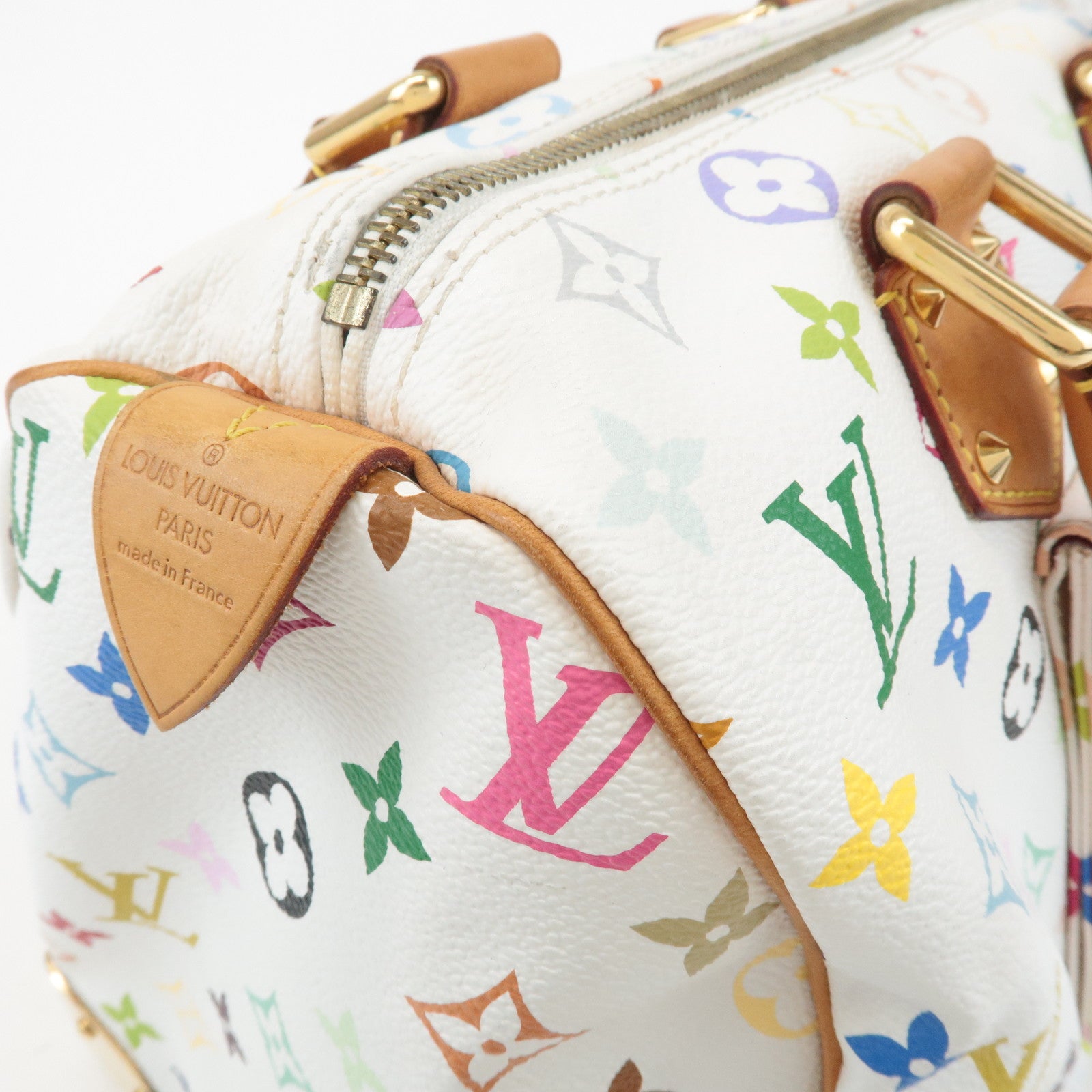 Louis Vuitton Monogram Multicolor Speedy 30 Hand Bag Blanc M92642