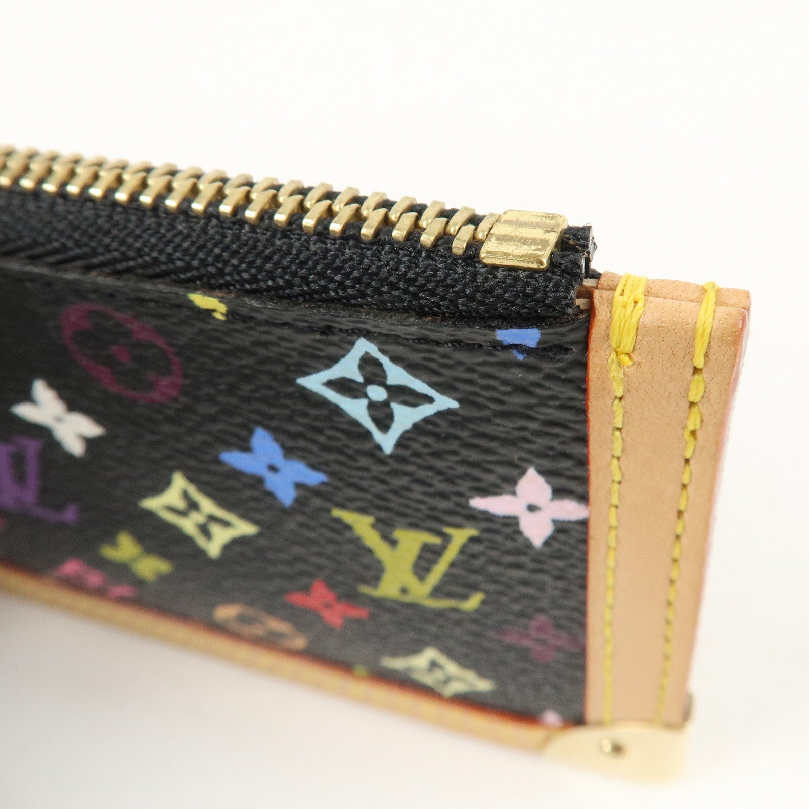 Louis Vuitton Monogram Multi Color Pochette Cles Noir M92654