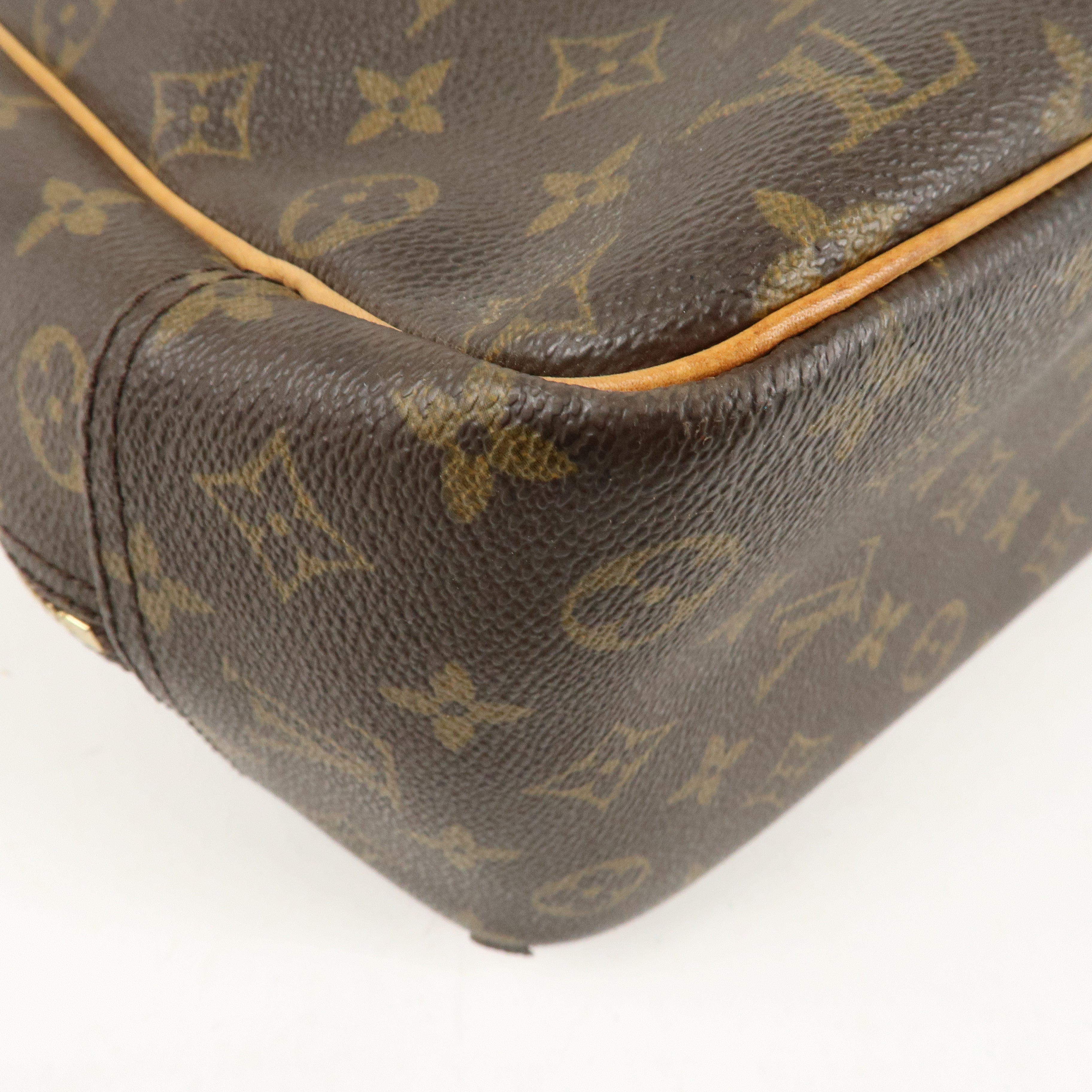 Louis Vuitton Monogram Deauville Hand Bag Brown M47270