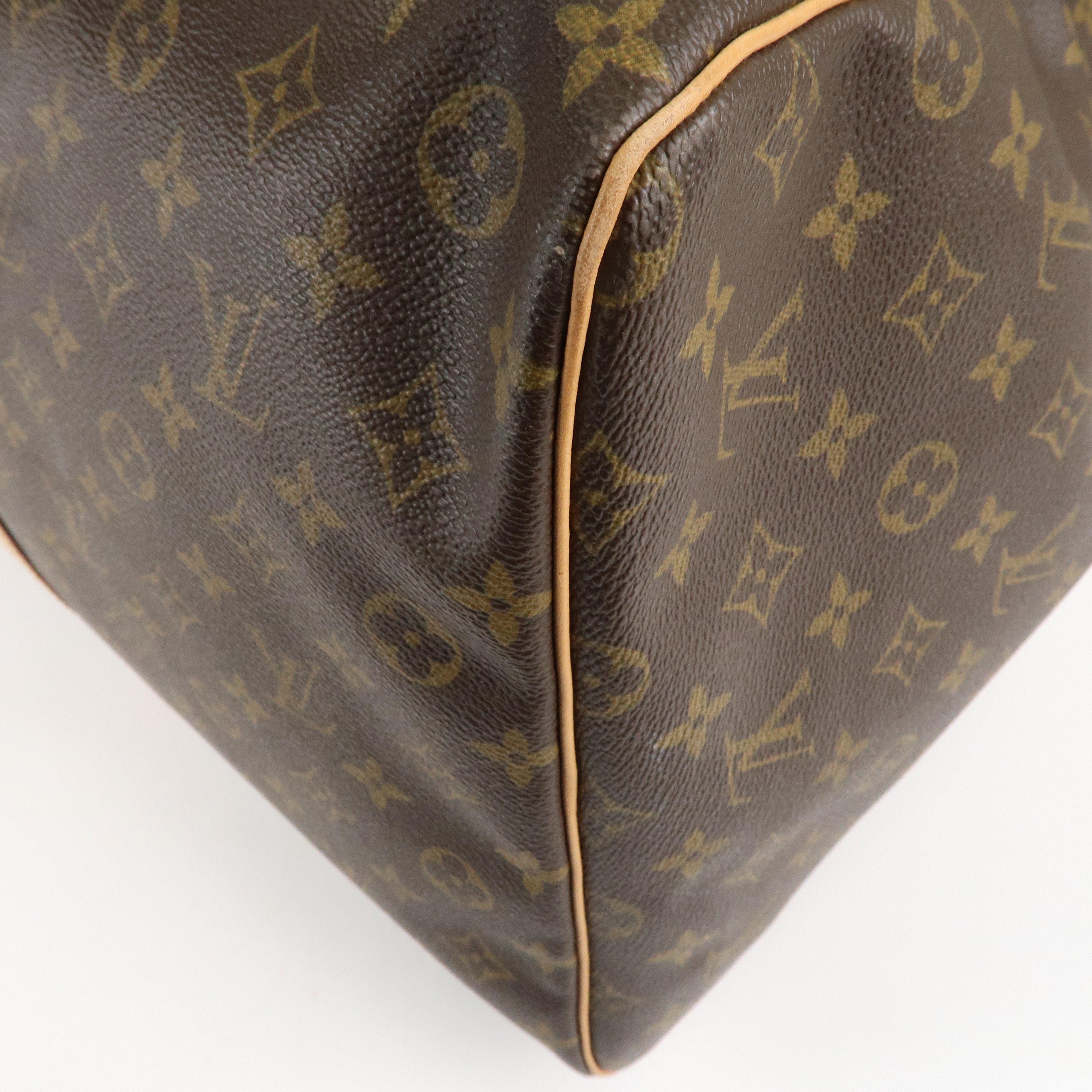 Louis Vuitton Monogram Keepall 60 Boston Bag Brown M42422