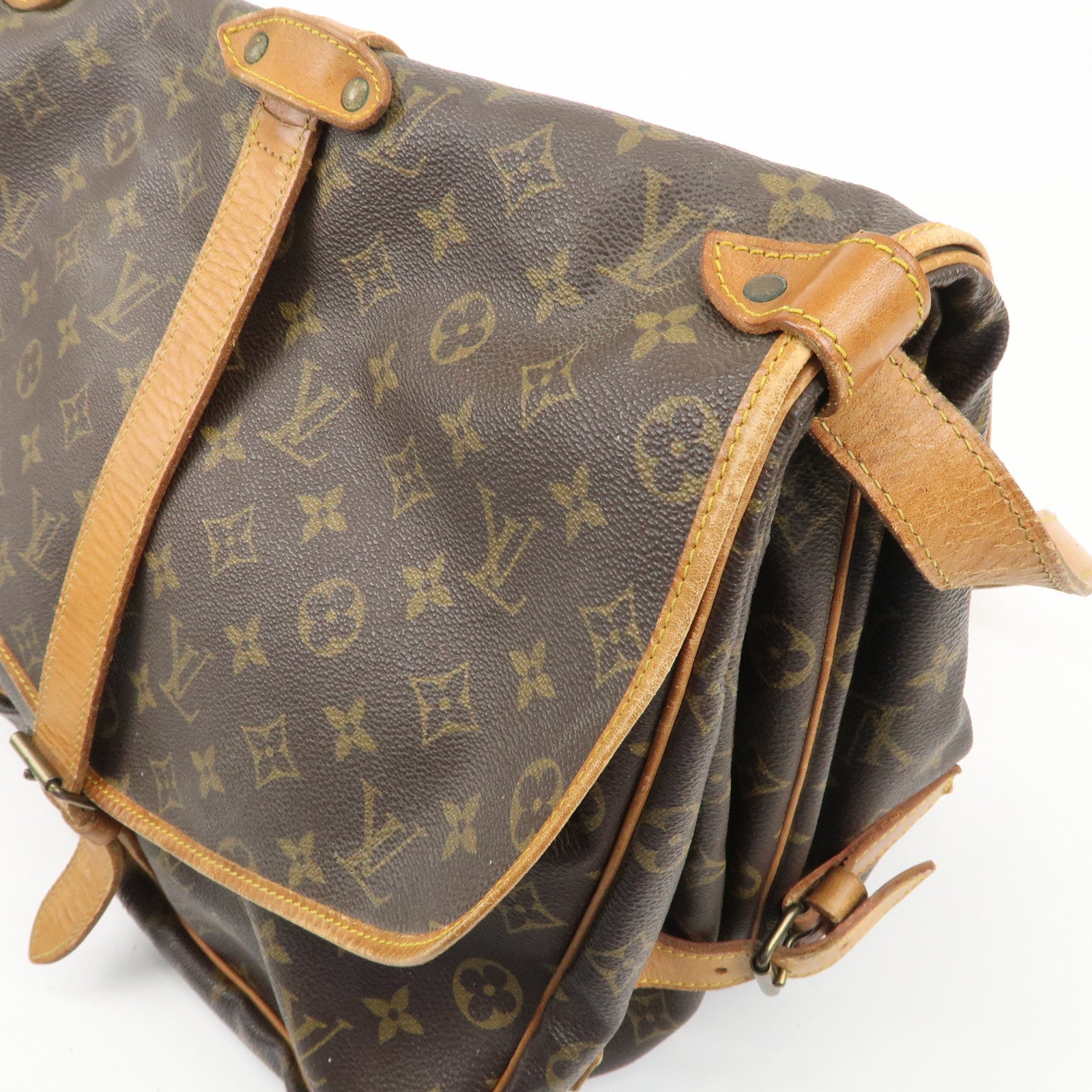 Louis Vuitton Monogram Saumur 35 Shoulder Bag Brown M42254 Used