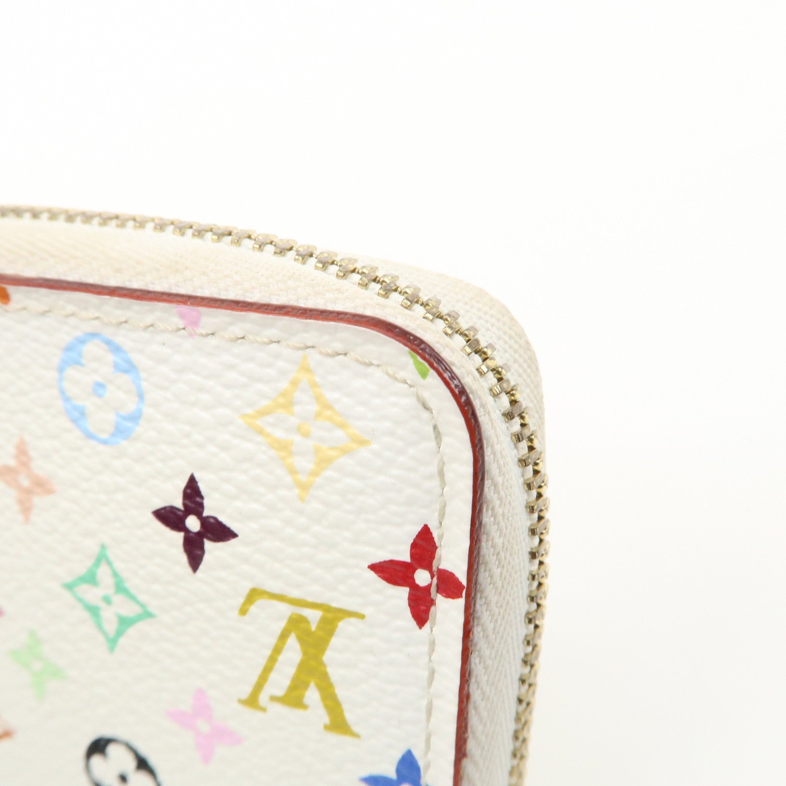 Louis Vuitton Monogram Multicolor Zippy Coin Purse Blanc M66548 Used