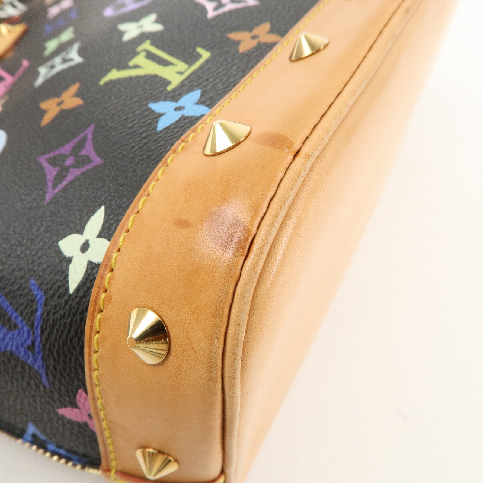 Louis Vuitton Monogram Multi Color Alma Hand Bag Noir M92646