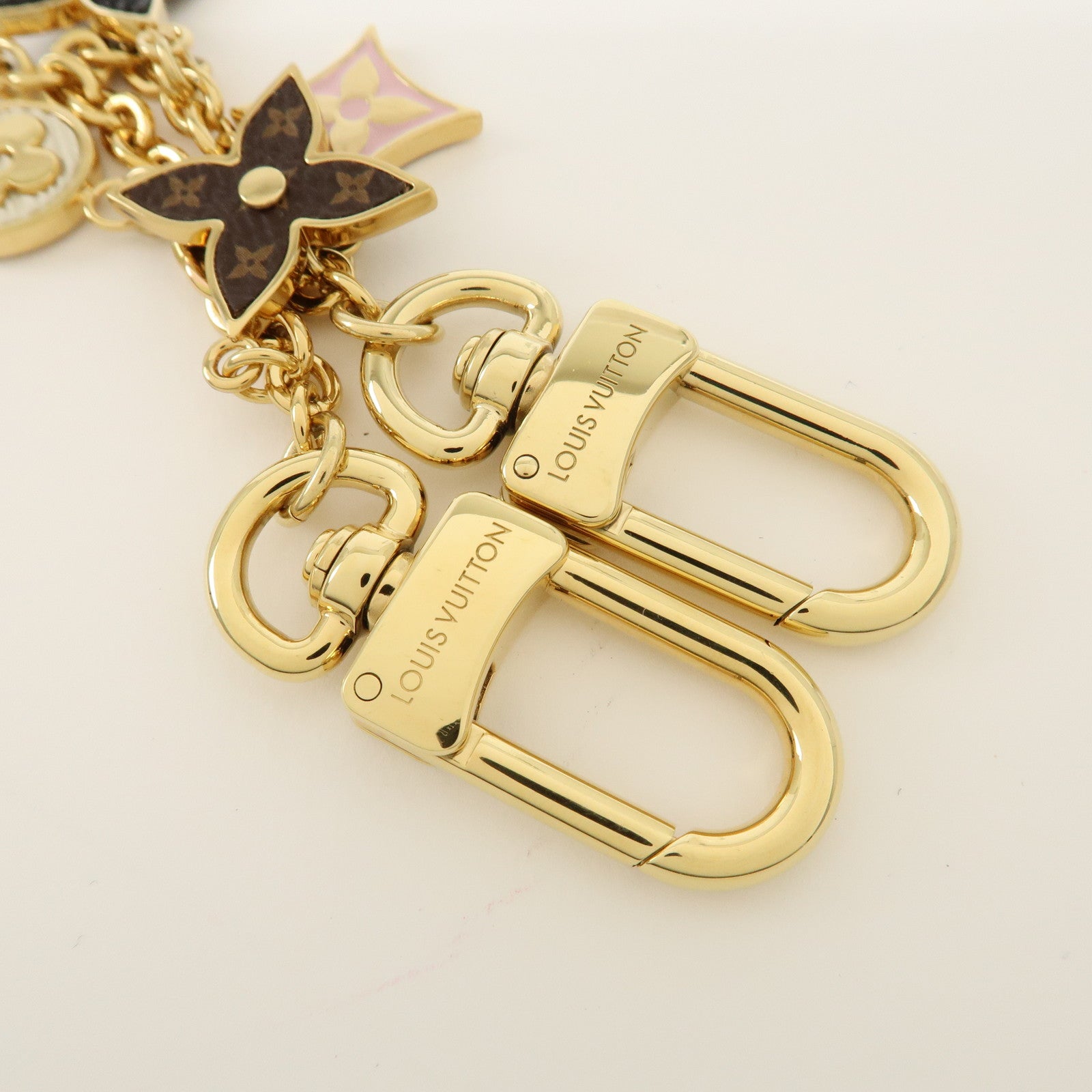 Louis Vuitton Bag Charm Chain Spring Street Gold M01188 Used