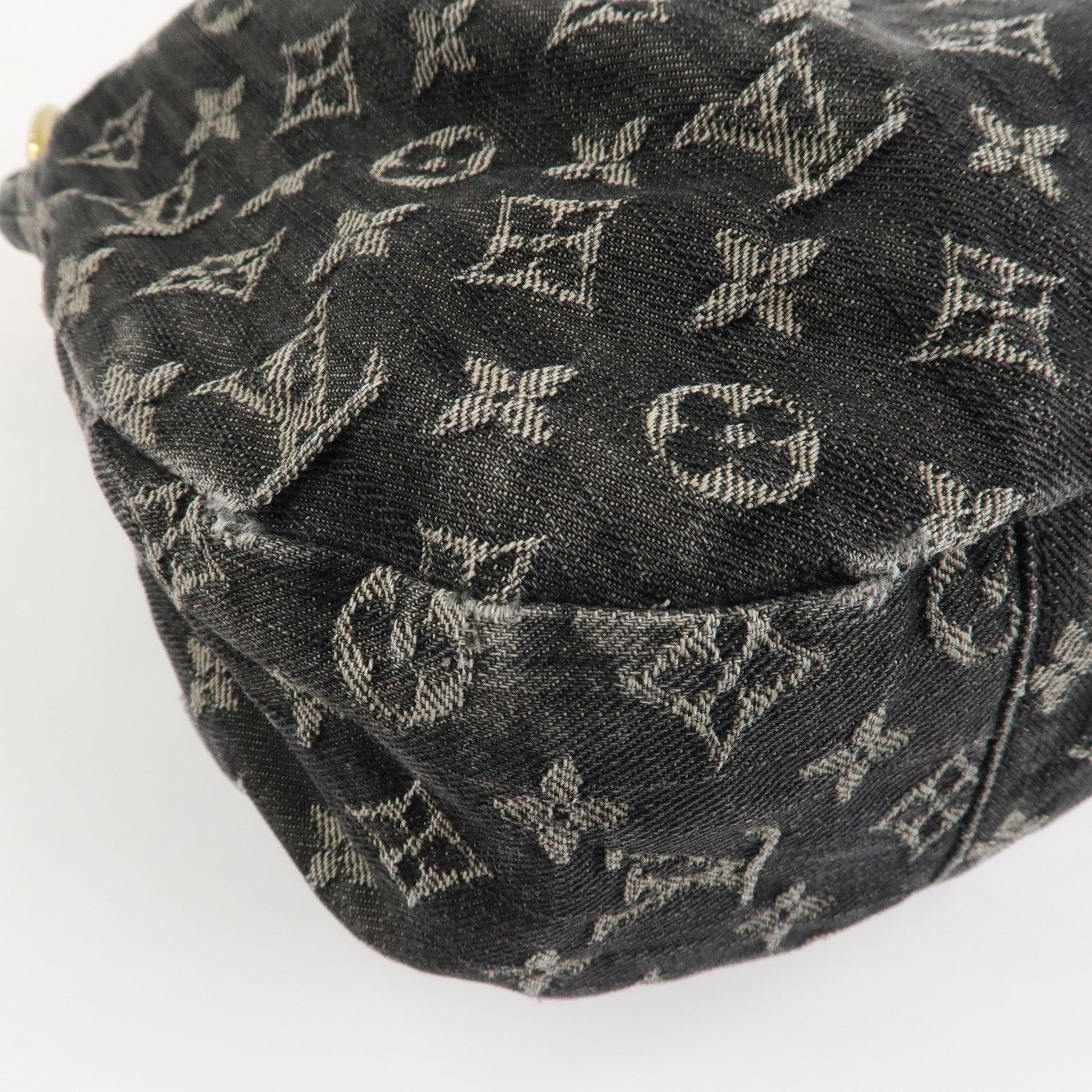 Louis Vuitton Monogram Denim Daily PM Shoulder Bag Noir M40494 Used