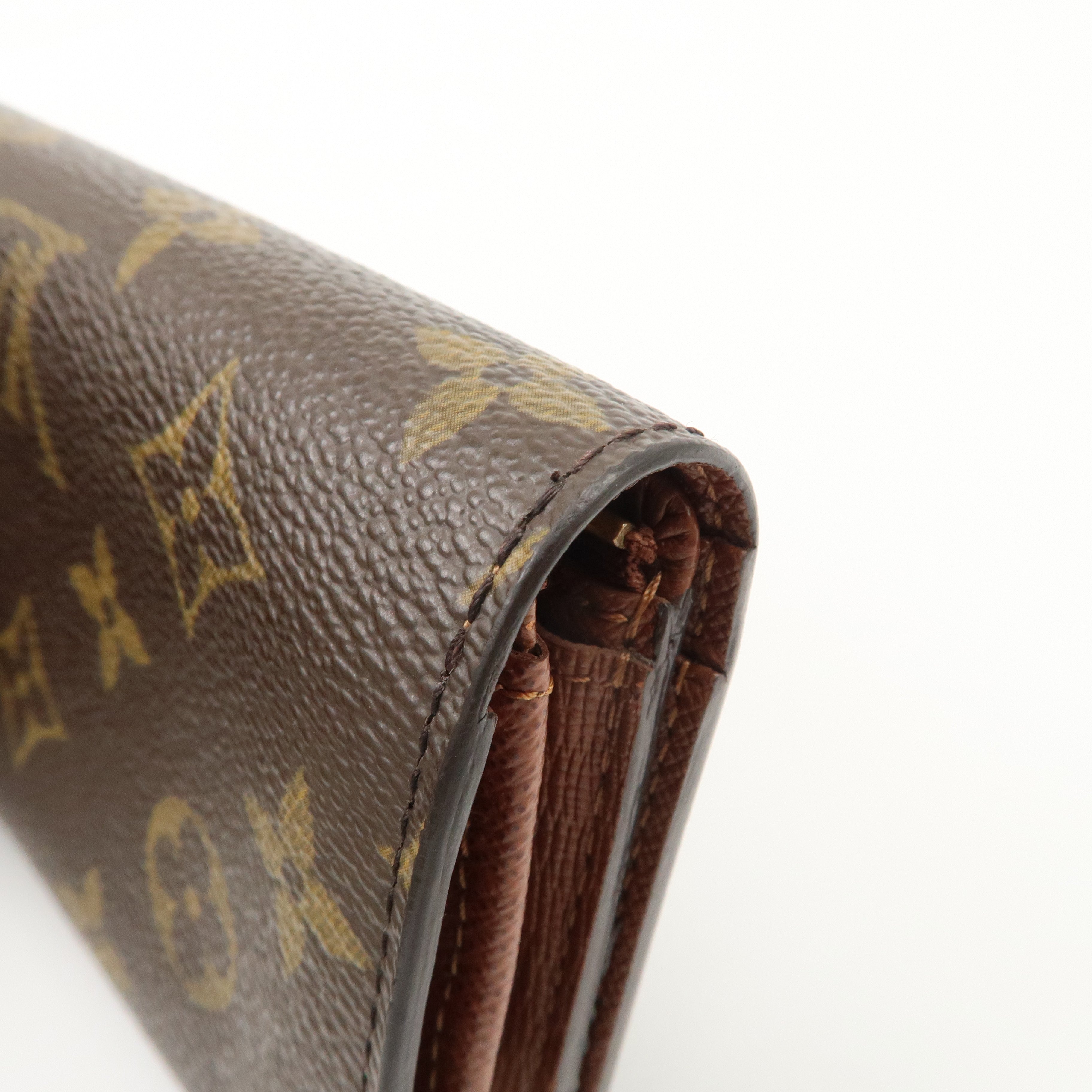 Louis Vuitton Monogram Porte Monnaie Billets Tresor Wallet M61730 Used