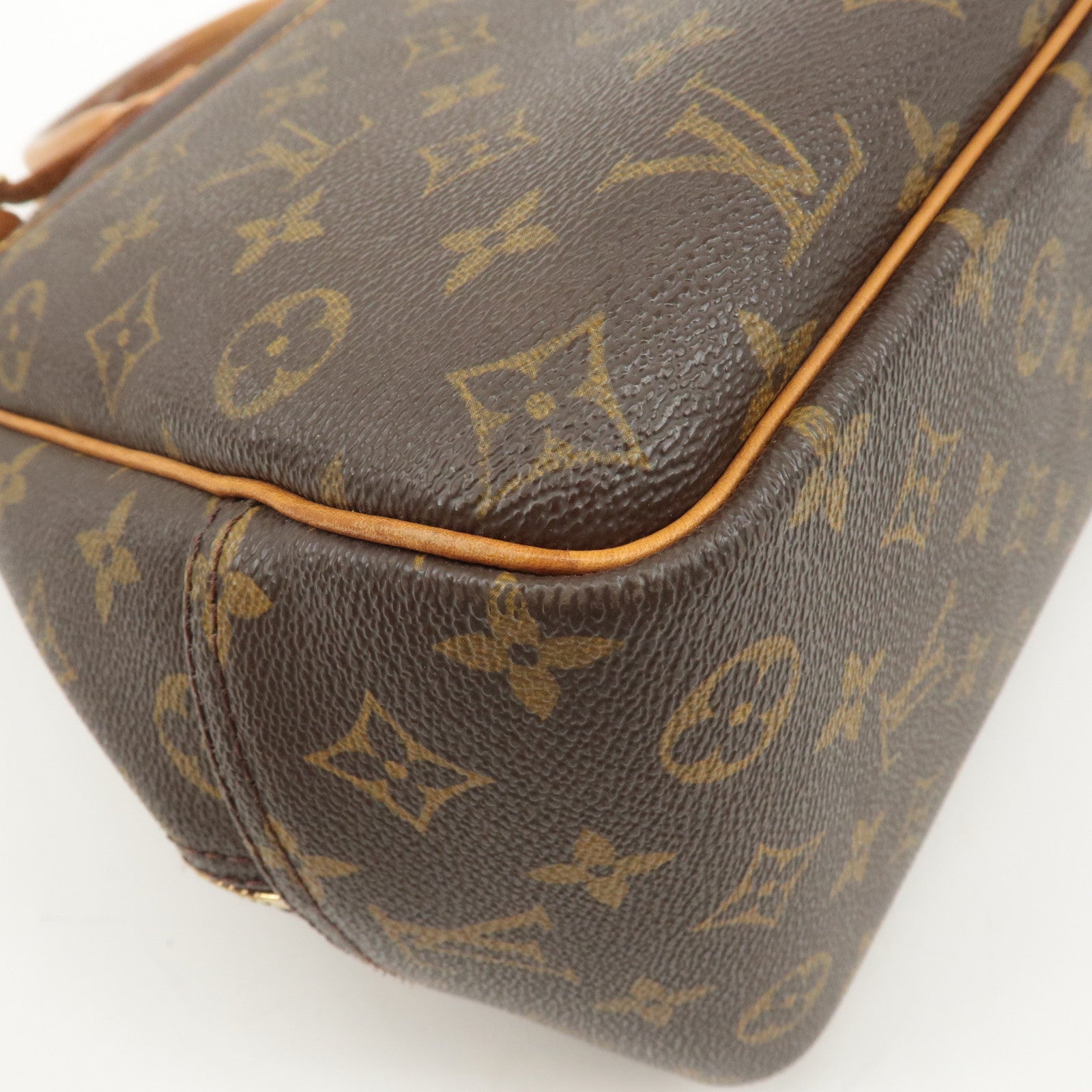 Louis Vuitton Monogram Deauville Hand Bag Brown M47270