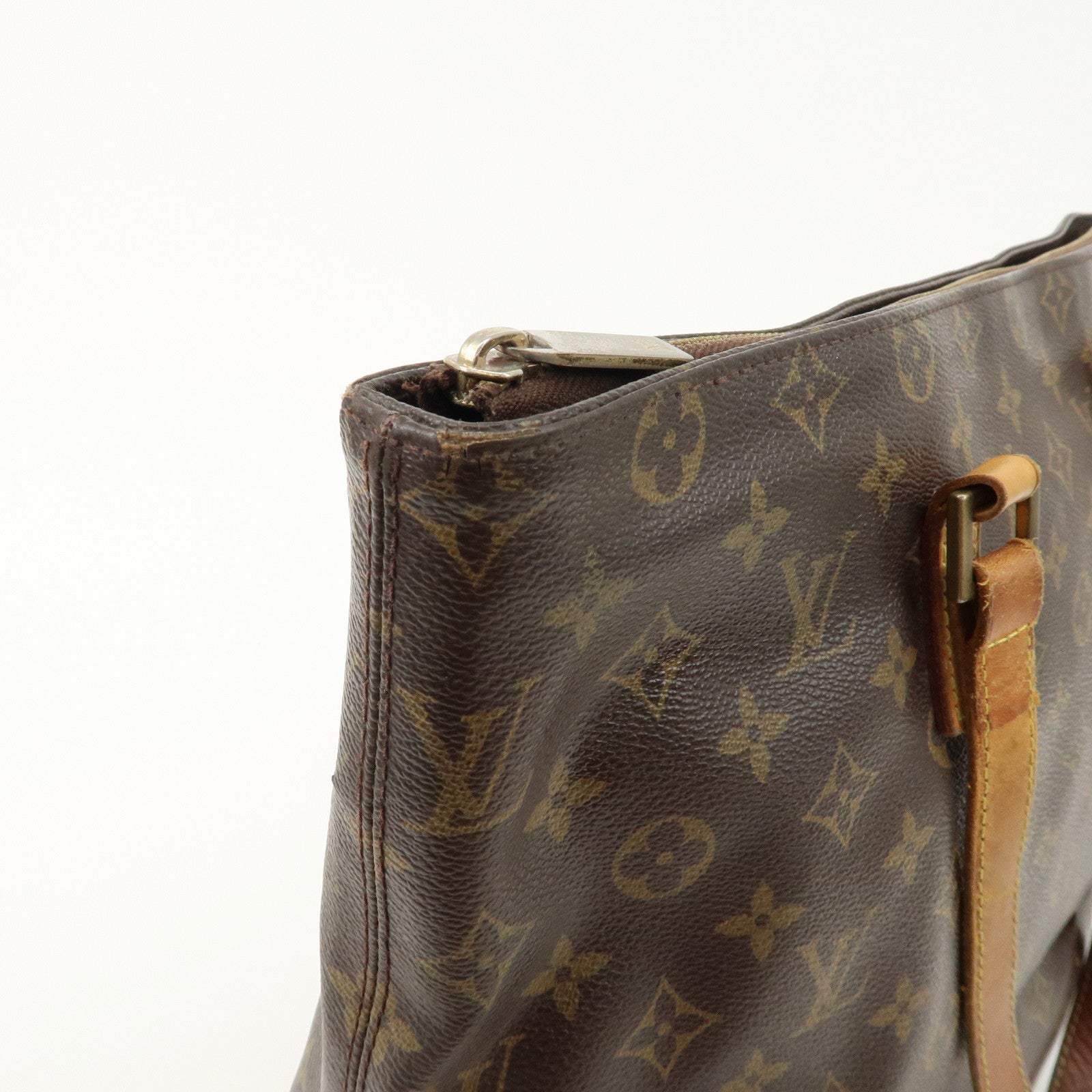 Louis Vuitton Monogram Cabas Mezzo Tote Bag Brown M51151