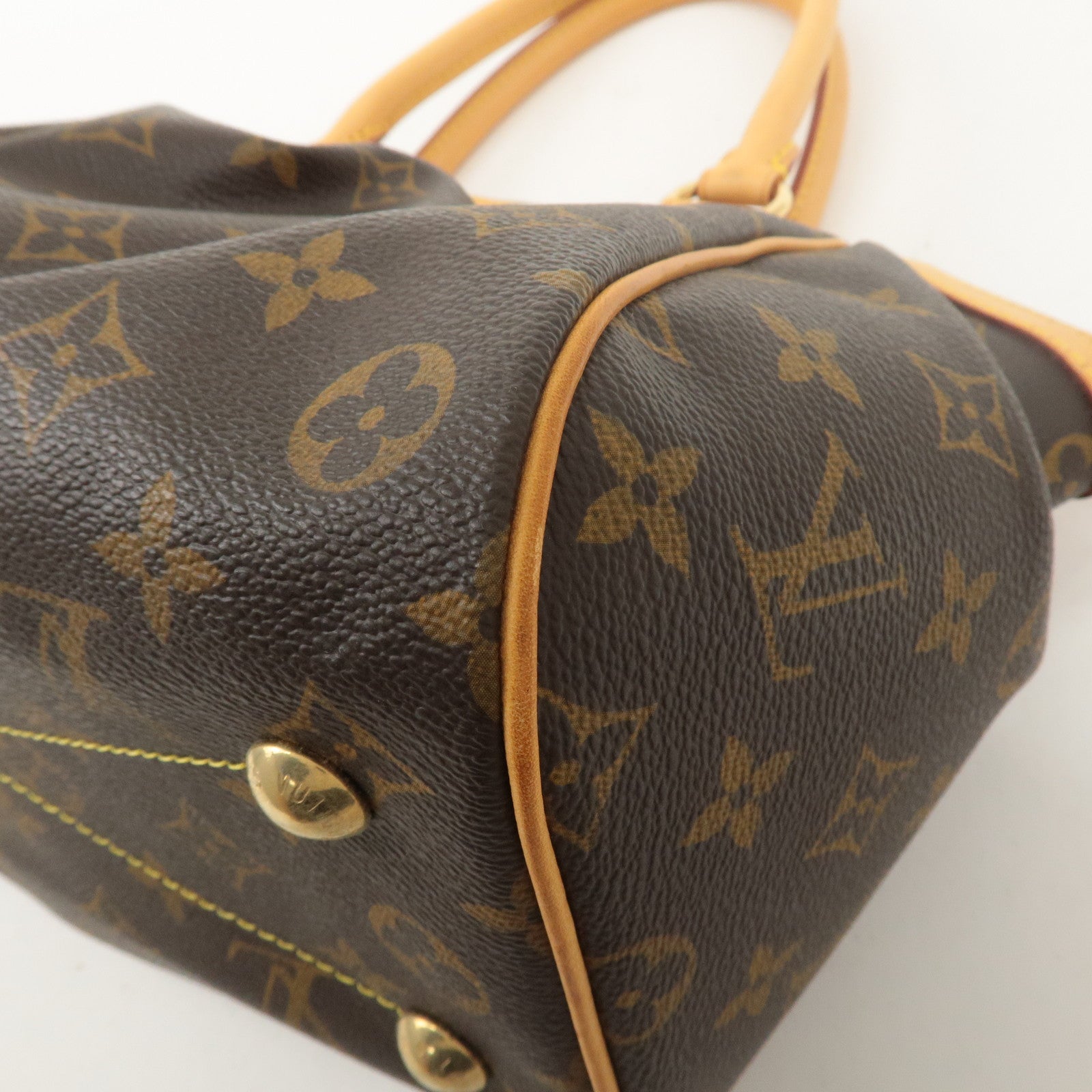 Louis Vuitton Monogram Tivoli PM Hand Bag Brown M40143