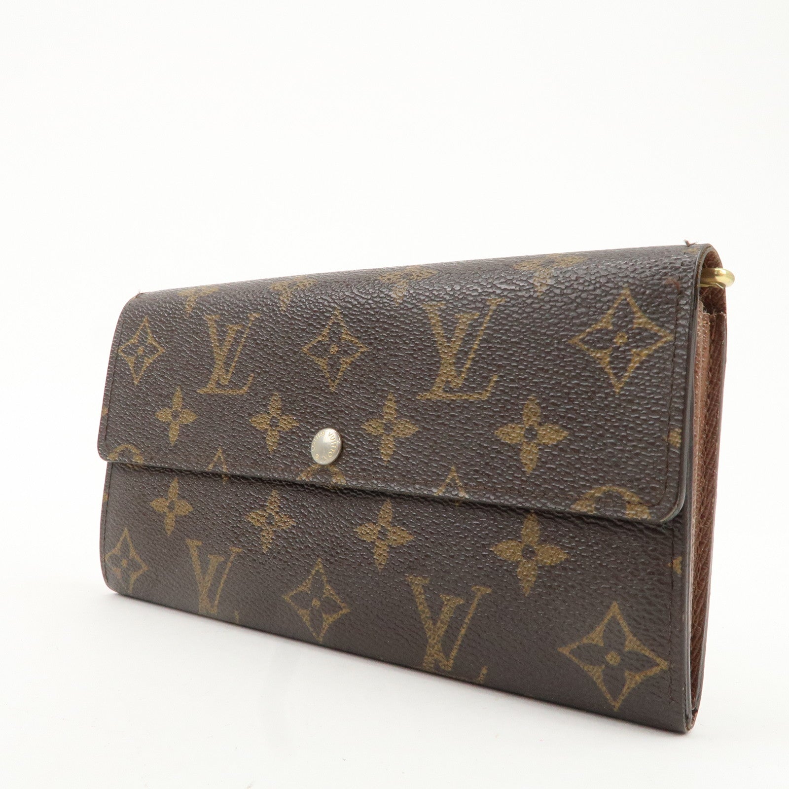 Louis Vuitton Set of 2 Monogram Portefeuille Wallet M61734 M61217 Used