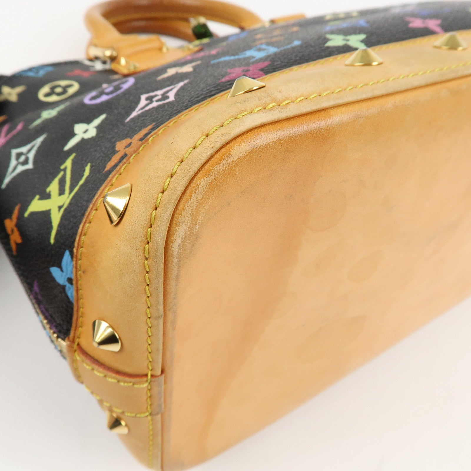 Louis Vuitton Monogram Multicolor Alma Hand Bag Noir M92646 Used