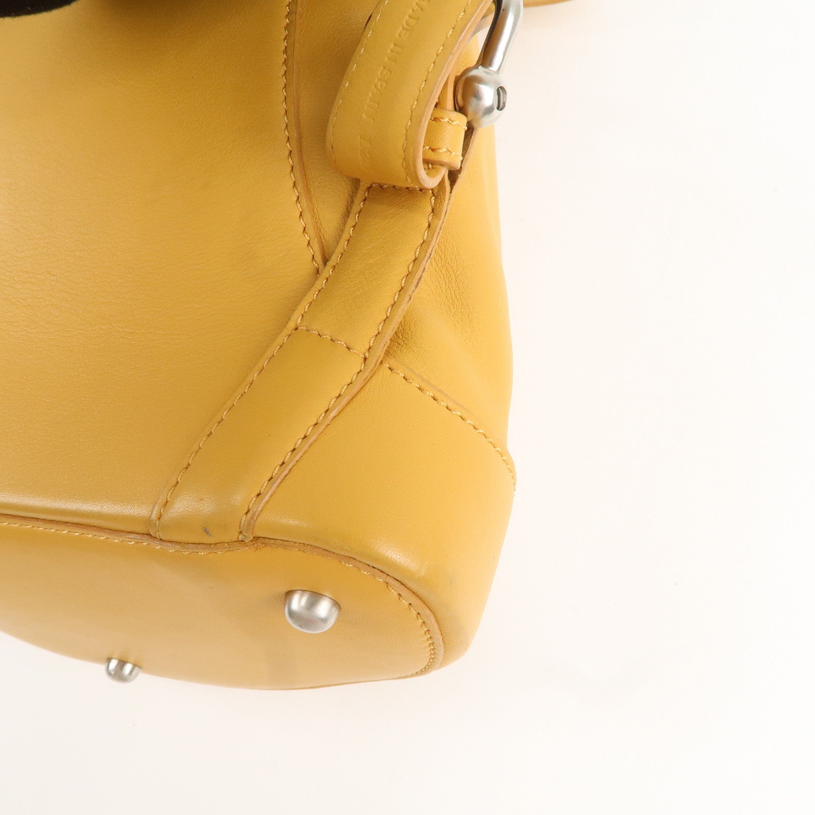 LOEWE Leather Anton Backpack Rucksack Bag Shoulder Bag Yellow