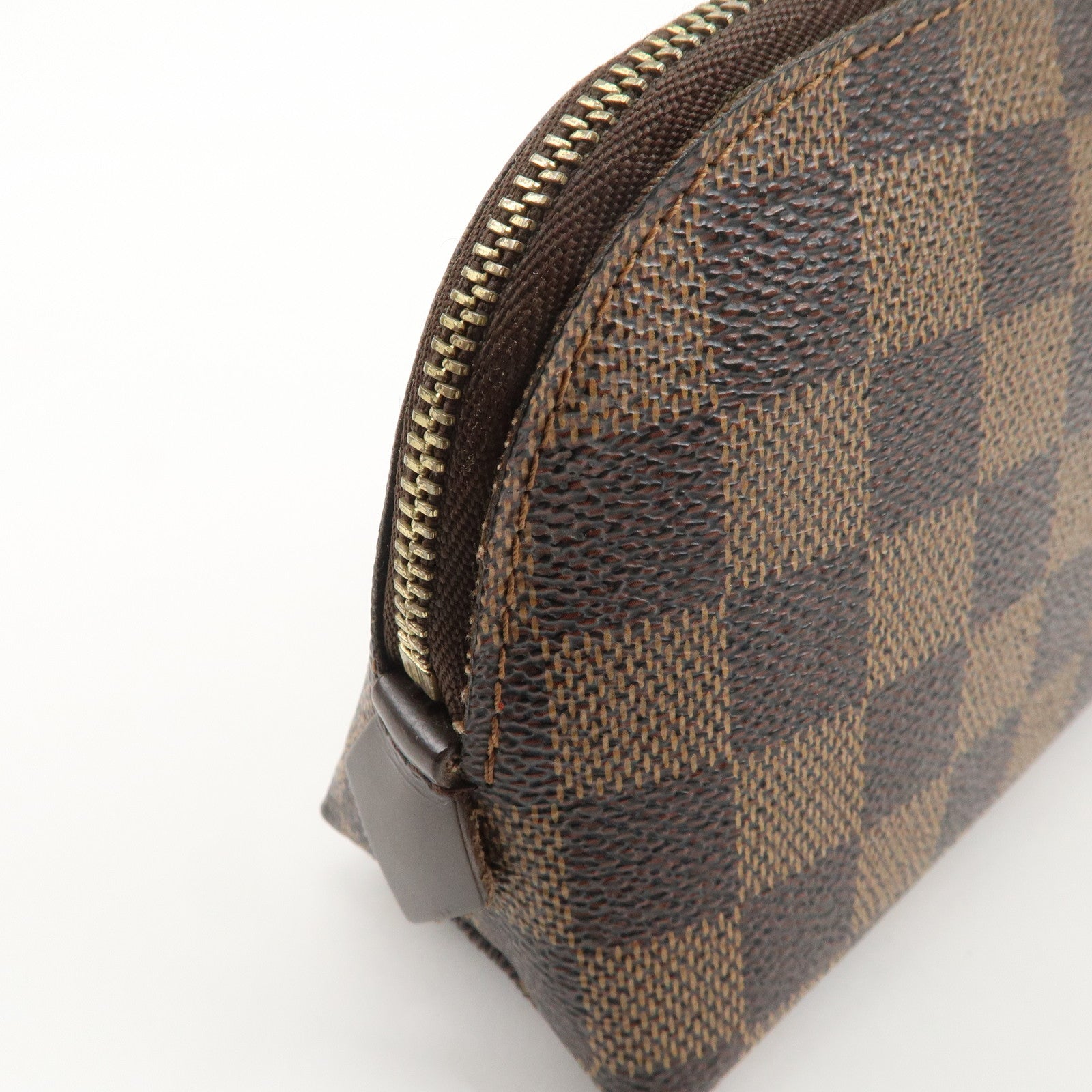 Louis Vuitton Damier Ebene Pochette Cosmetic Pouch N47516 Used