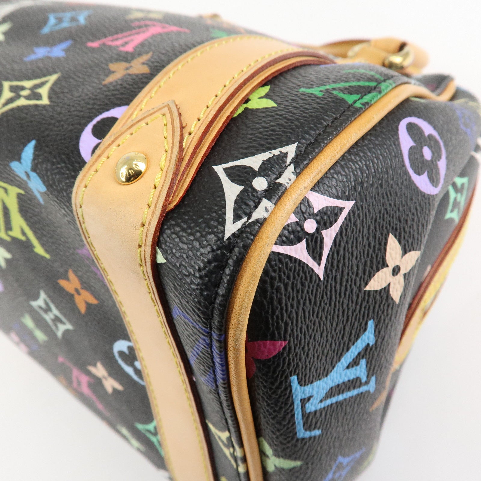 Louis Vuitton Monogram Multi Color Priscilla Hand Bag Noir M40097 Used