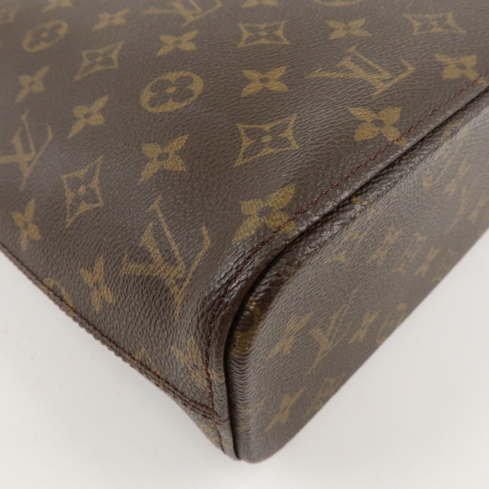 Louis Vuitton Monogram Luco Tote Bag Hand Bag Brown M51155 Used