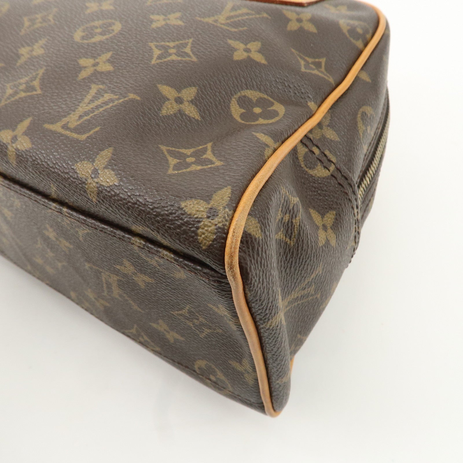 Louis Vuitton Monogram Manhattan PM Hand Bag Brown M40026 Used