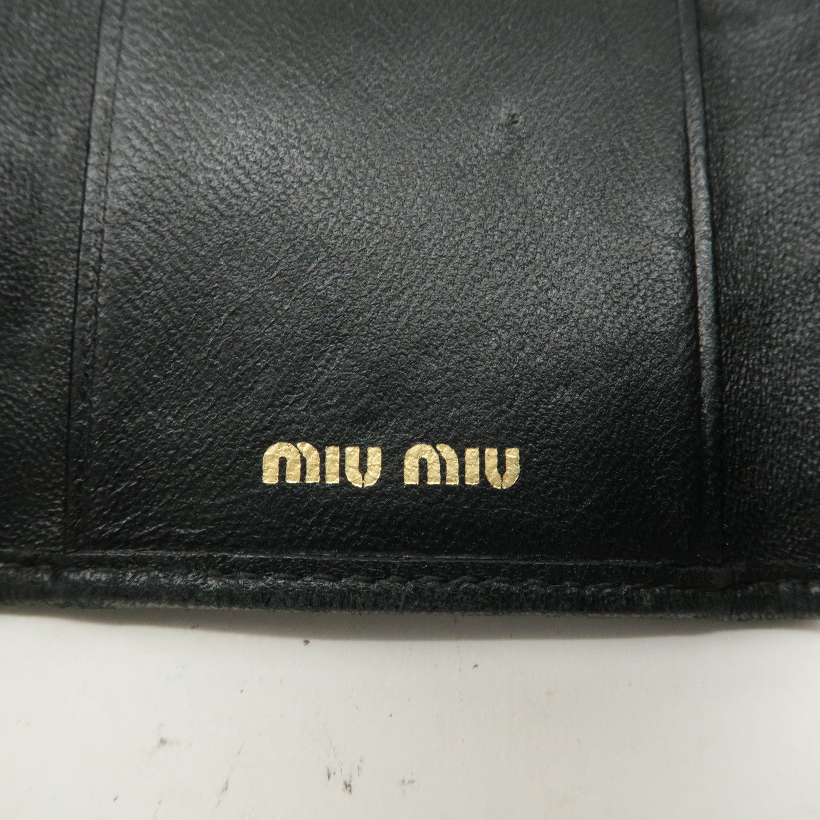 MIU MIU Set of 2 Matelasse Leather ６ Hook Key Case Black