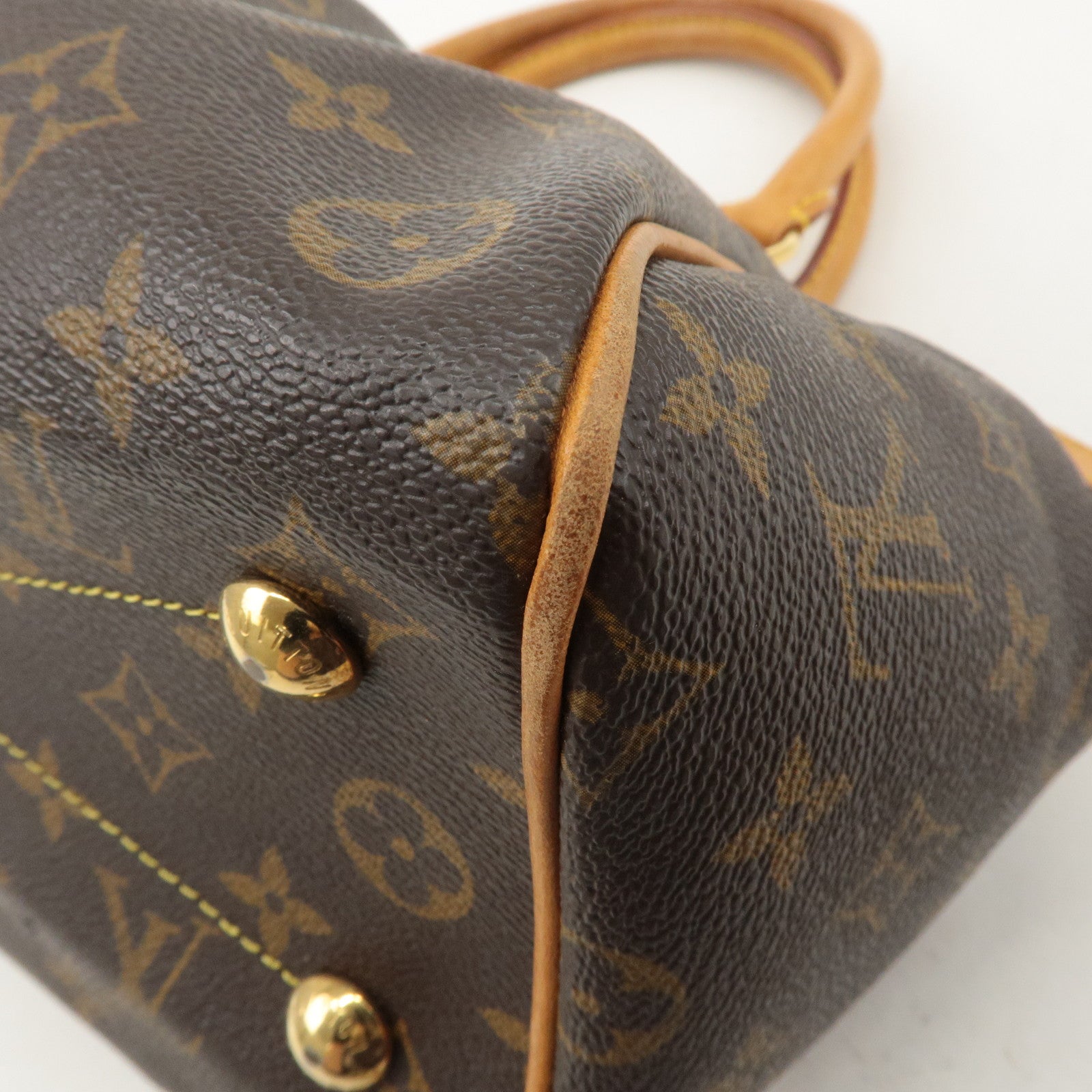 Louis Vuitton Monogram Tivoli PM Hand Bag Brown M40143