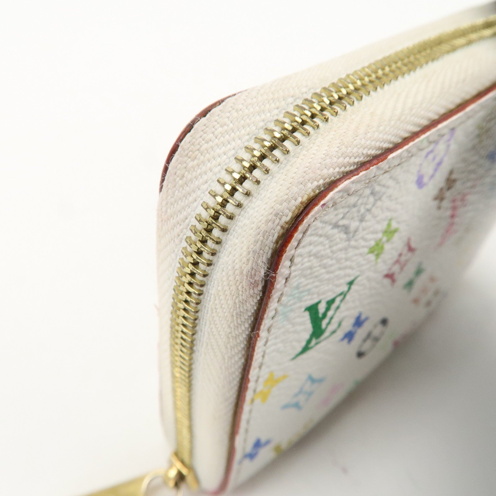 Louis Vuitton Monogram Multi Color Zippy Coin Purse Blanc M93741 Used