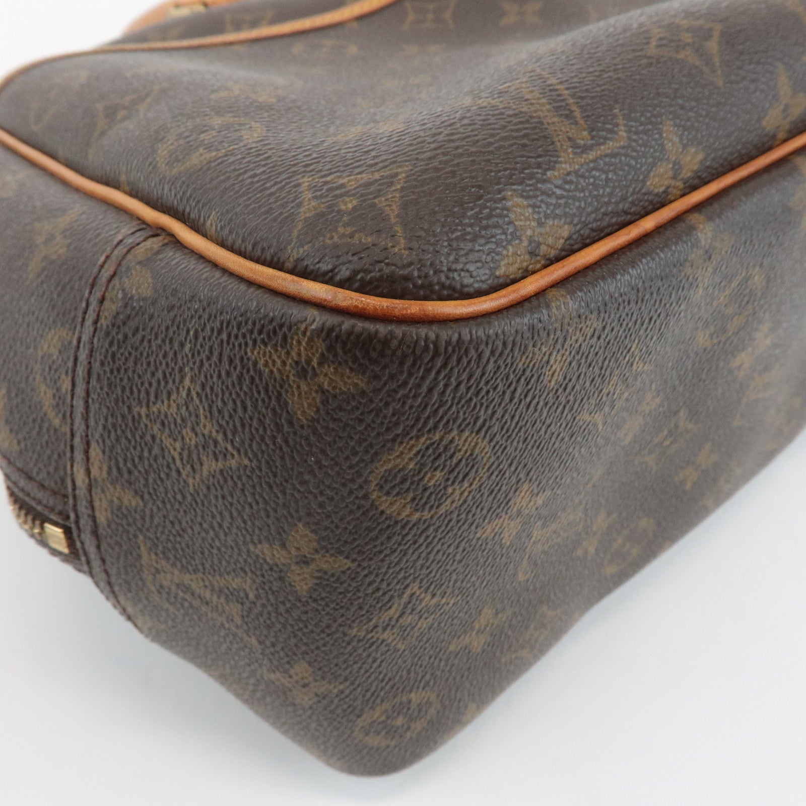 Louis Vuitton Monogram Deauville Hand Bag Brown M47270