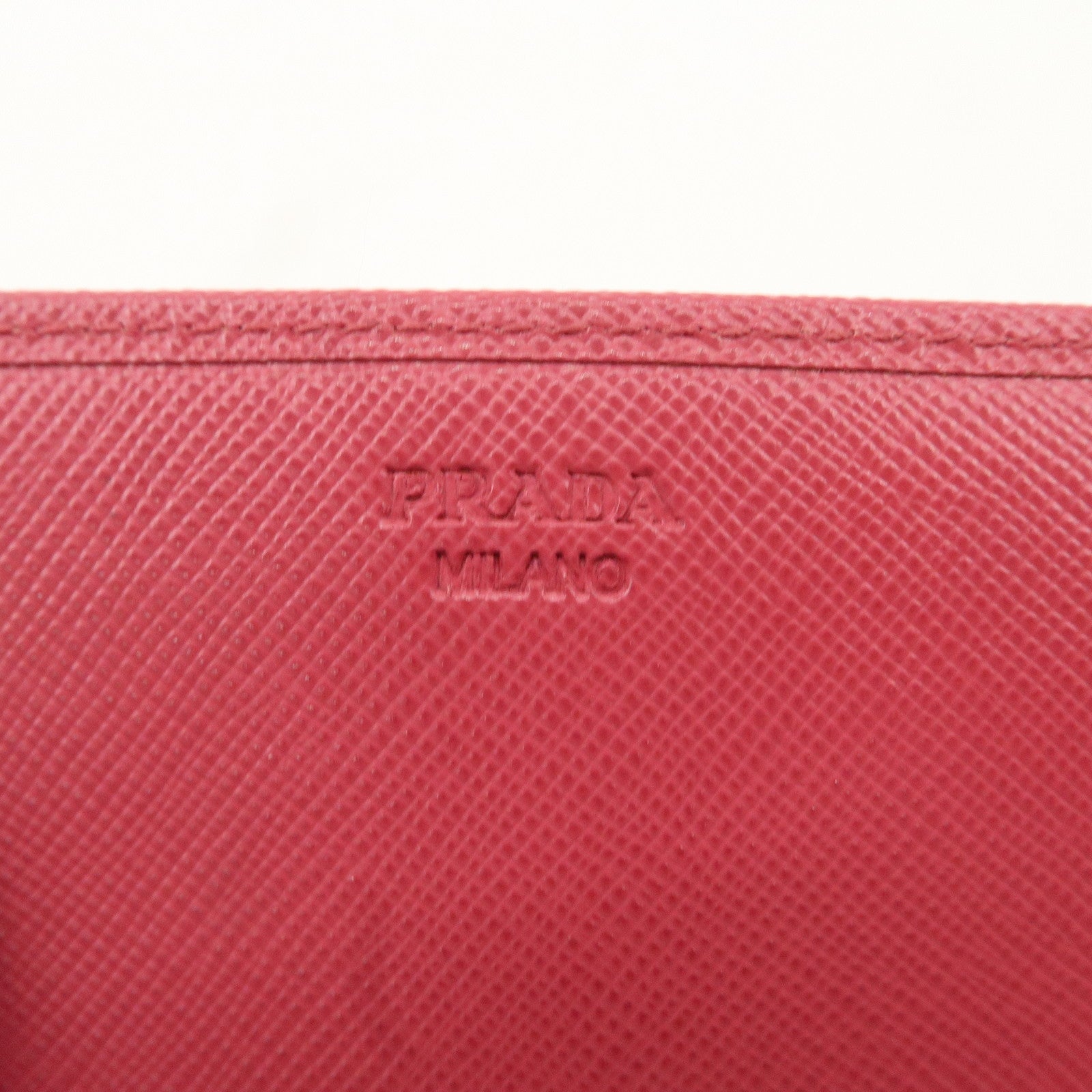 PRADA Saffiano Leather Set of 2 Long Wallet Pink 1MH132 1ML506 Used