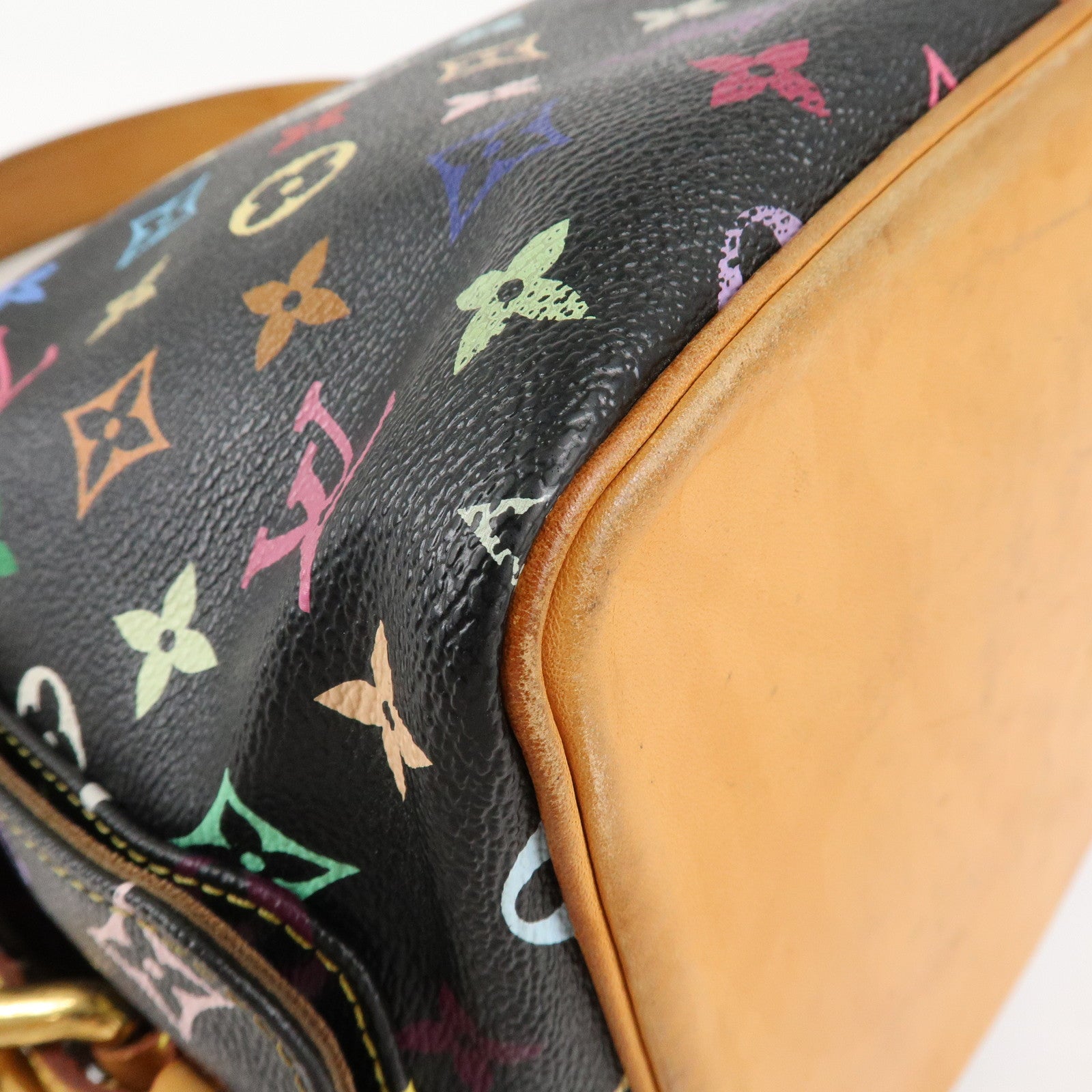 Louis Vuitton Monogram Multi Color Petit Noe Bag Noir M42230 Used