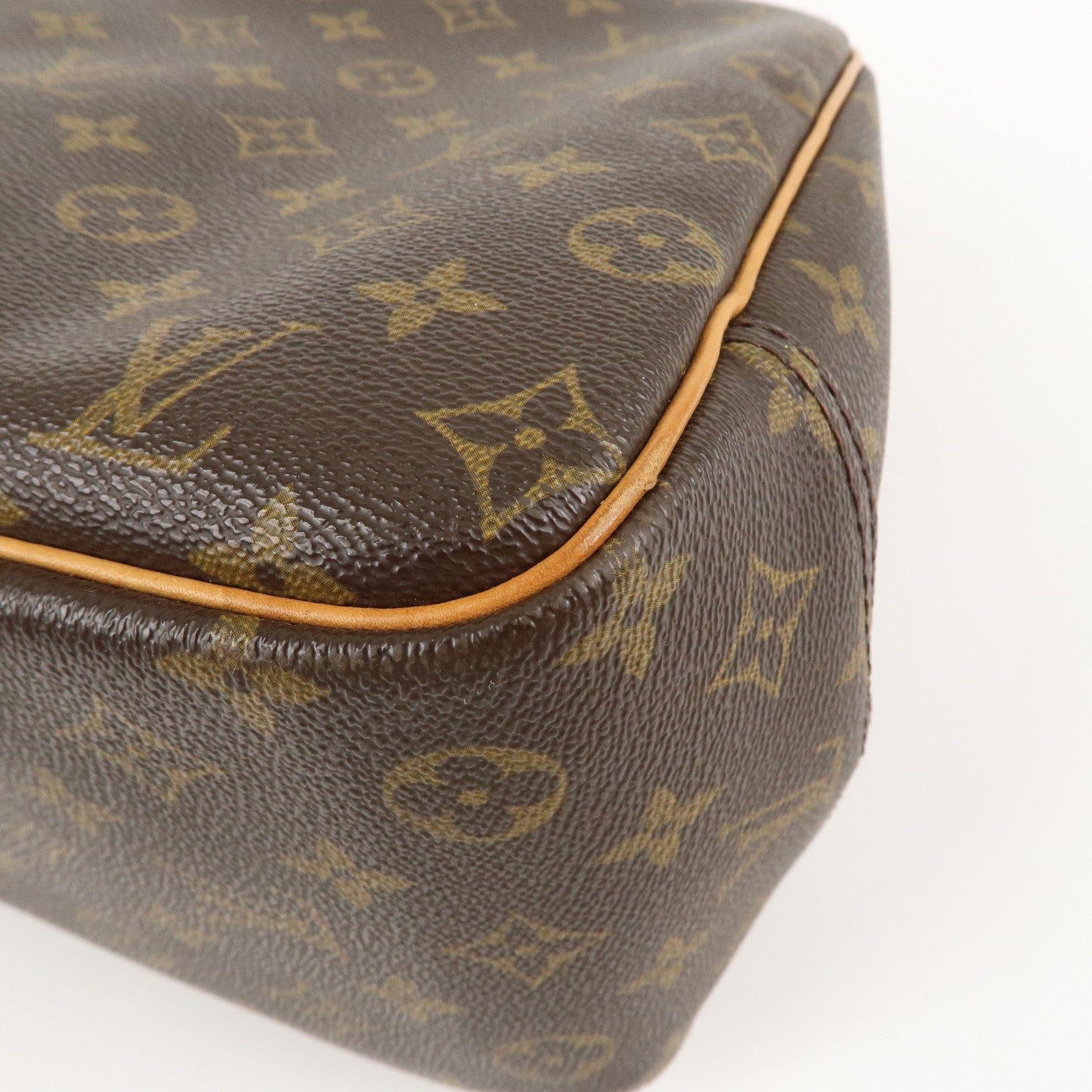 Louis Vuitton Monogram Deauville Hand Bag Brown M47270