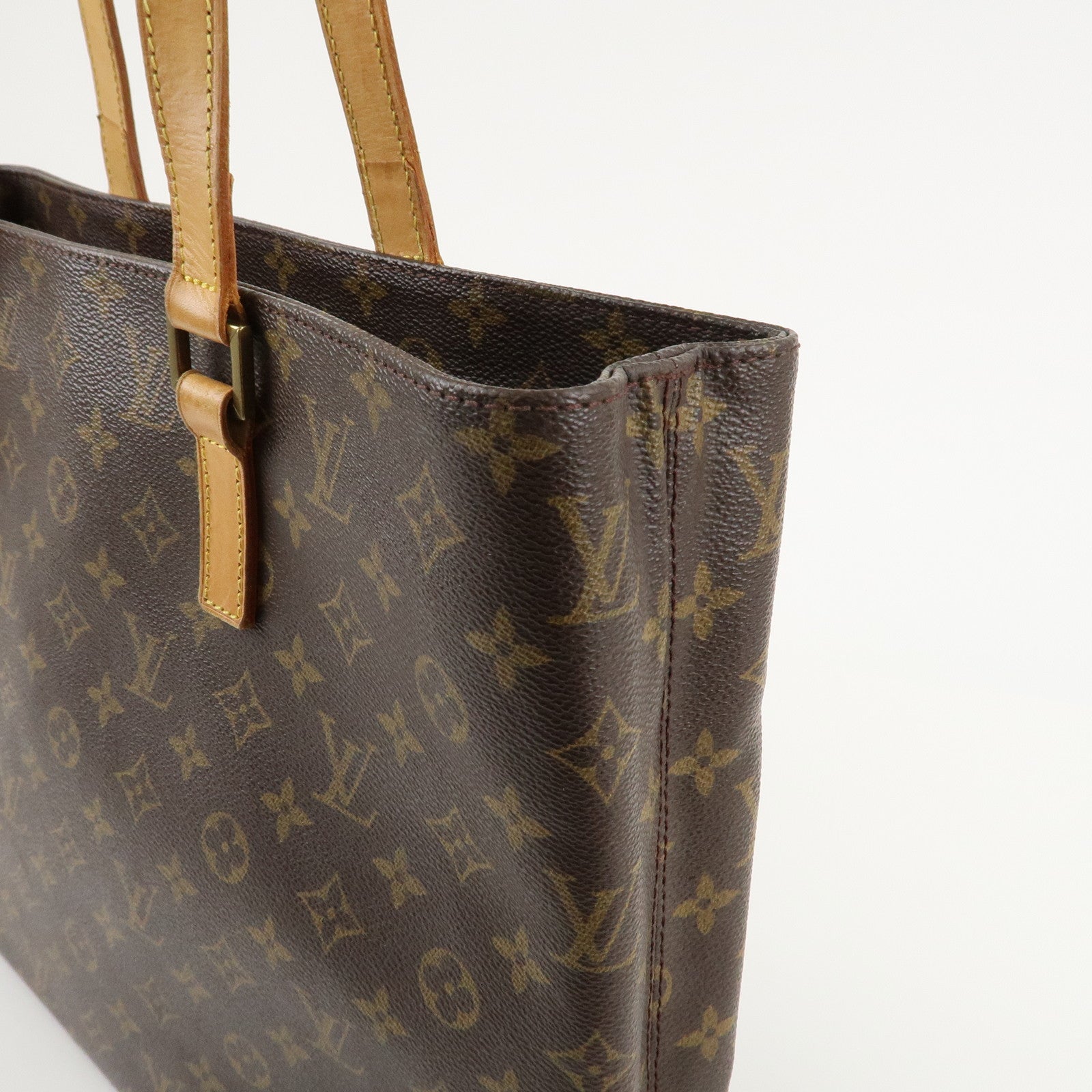 Louis Vuitton Monogram Luco Tote Bag Hand Bag Brown M51155 Used