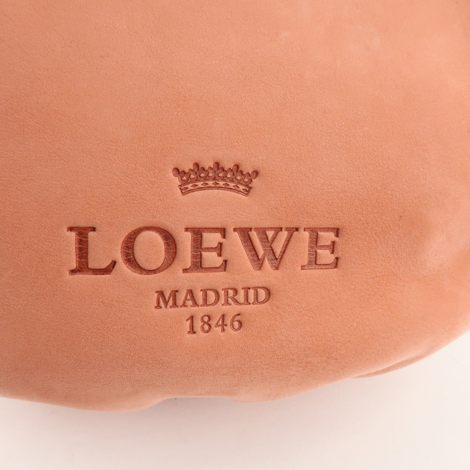 LOEWE Suede Shoulder Bag Hand Bag Pouch Pink Used