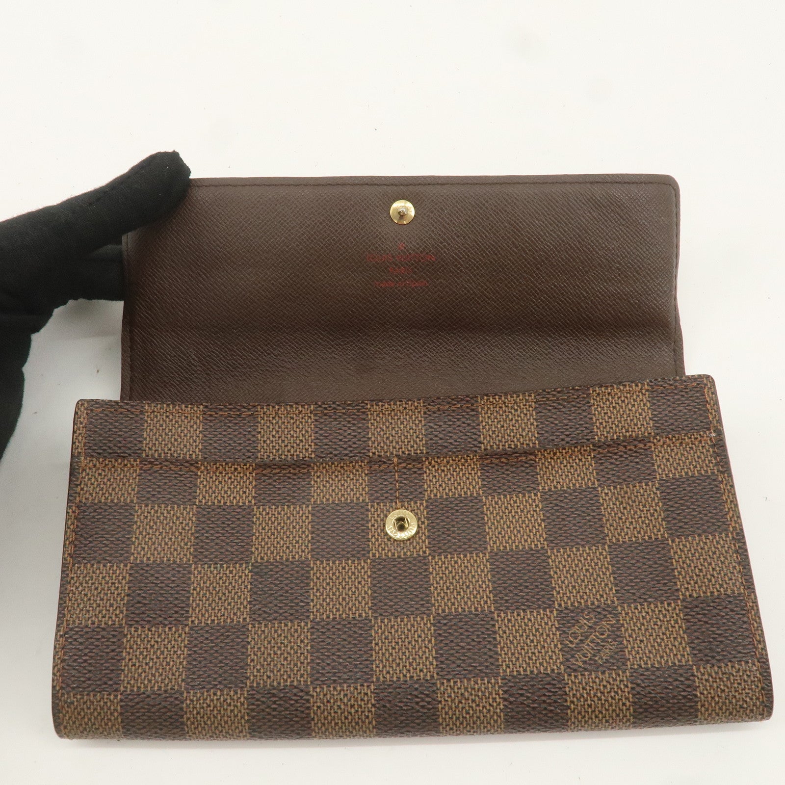 Louis Vuitton Damier Portefeuille Sarah Long Wallet Brown N61734