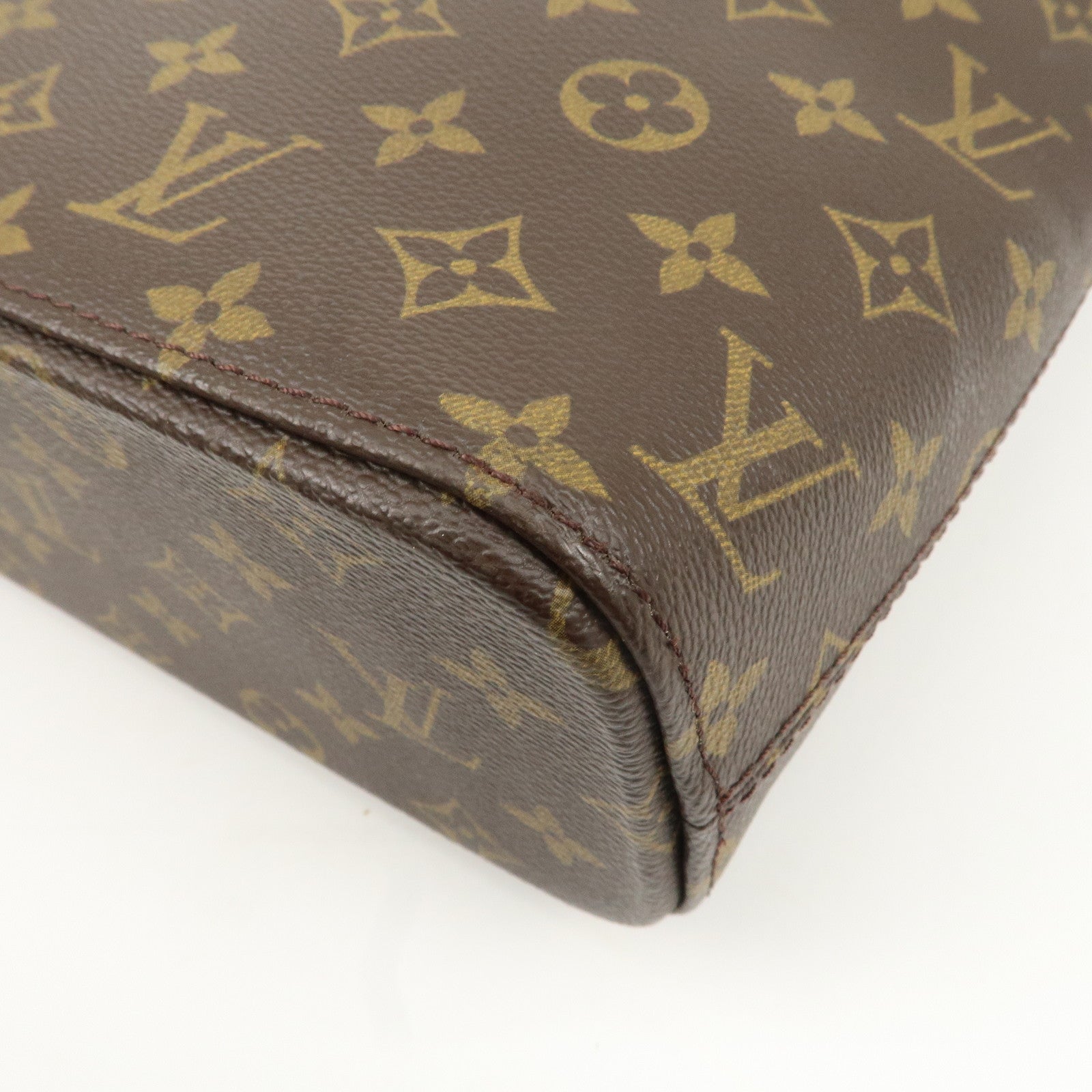 Louis Vuitton Monogram Luco Tote Bag Hand Bag Brown M51155 Used