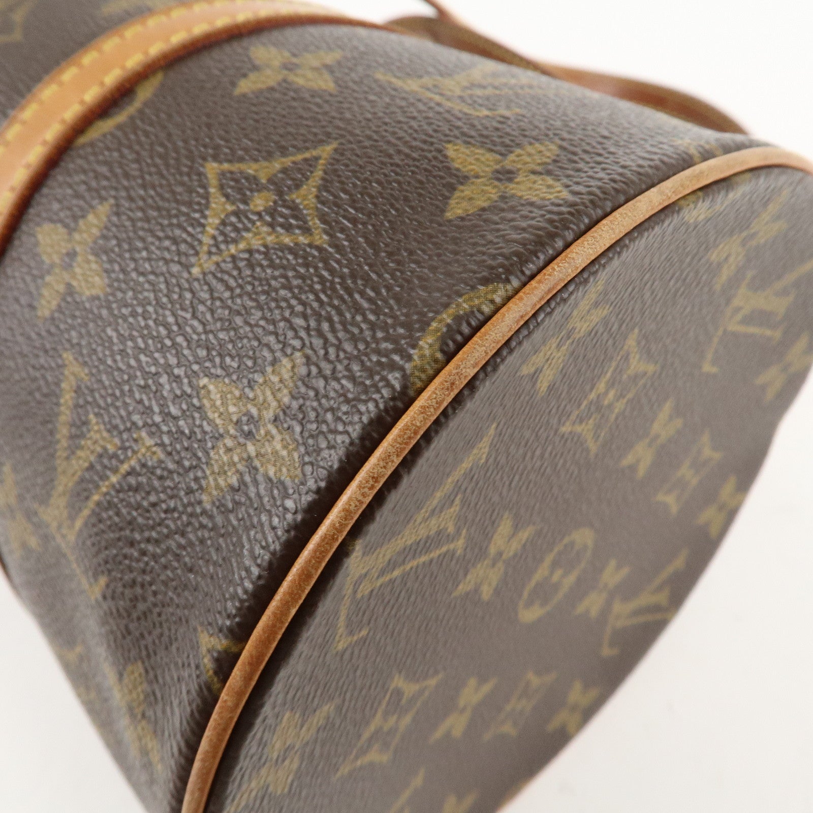 Louis Vuitton Monogram Papillon 30 Hand Bag New Style Brown M51385 Used